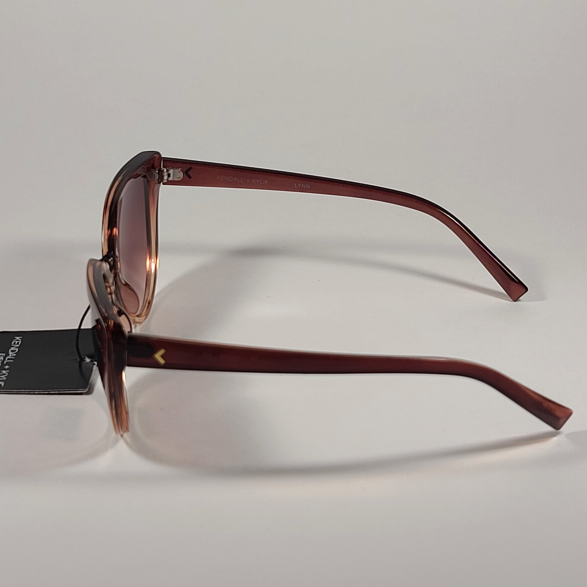 Kendall + Kylie Lynn KK5119CE 211 Cat Eye Sunglasses Brown Crystal Frame Brown Gradient Lens - Sunglasses