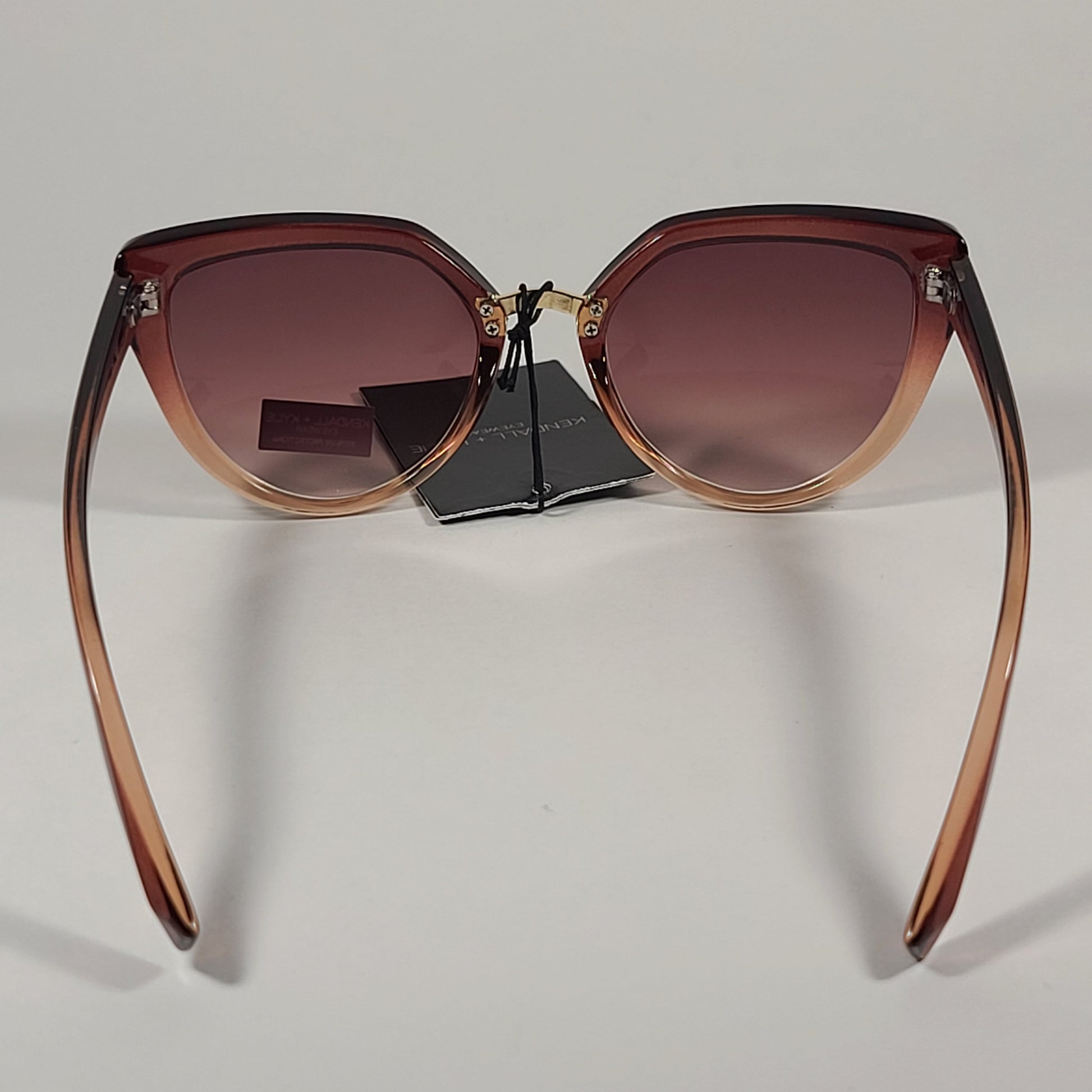 Kendall + Kylie Lynn KK5119CE 211 Cat Eye Sunglasses Brown Crystal Frame Brown Gradient Lens - Sunglasses
