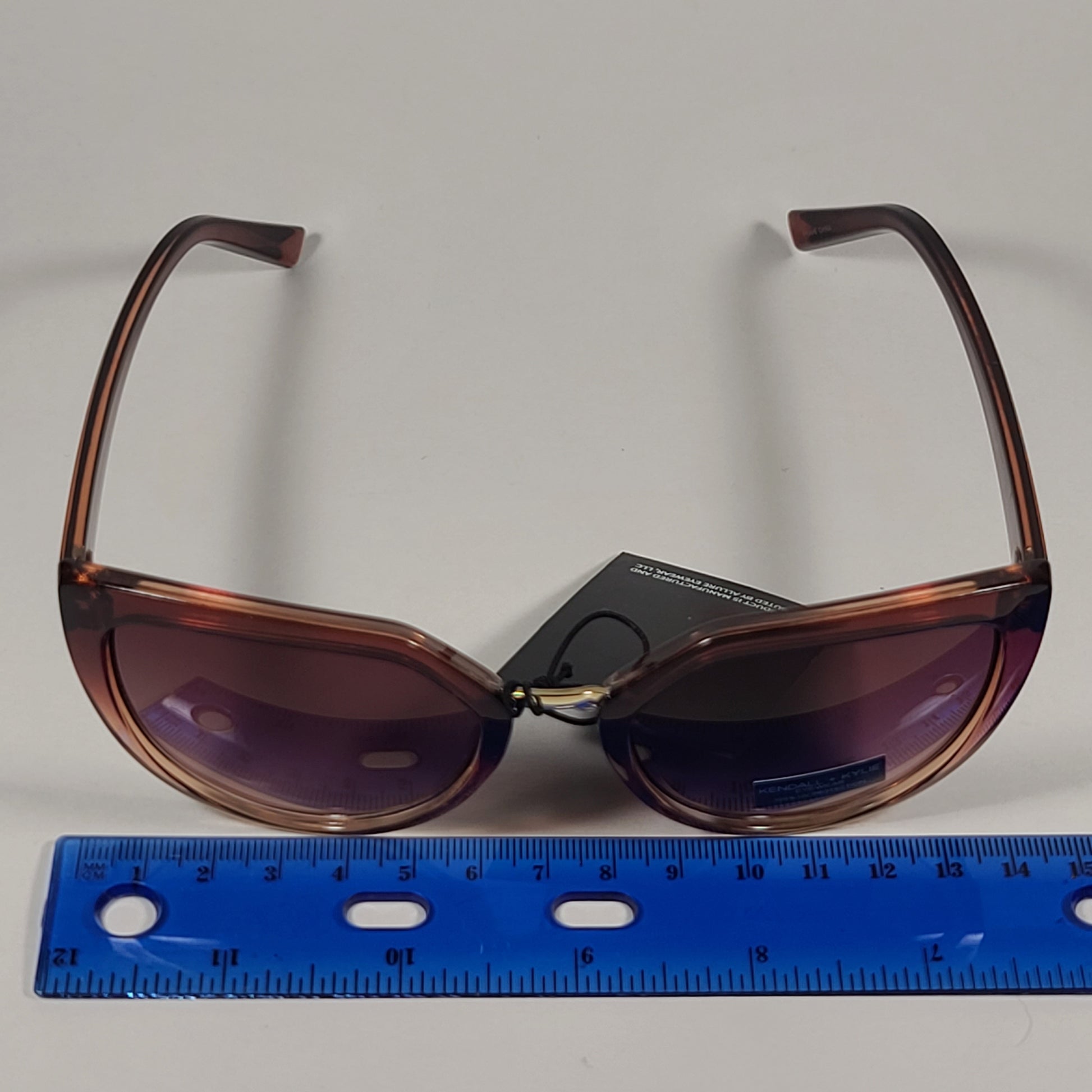 Kendall + Kylie Lynn KK5119CE 211 Cat Eye Sunglasses Brown Crystal Frame Brown Gradient Lens - Sunglasses