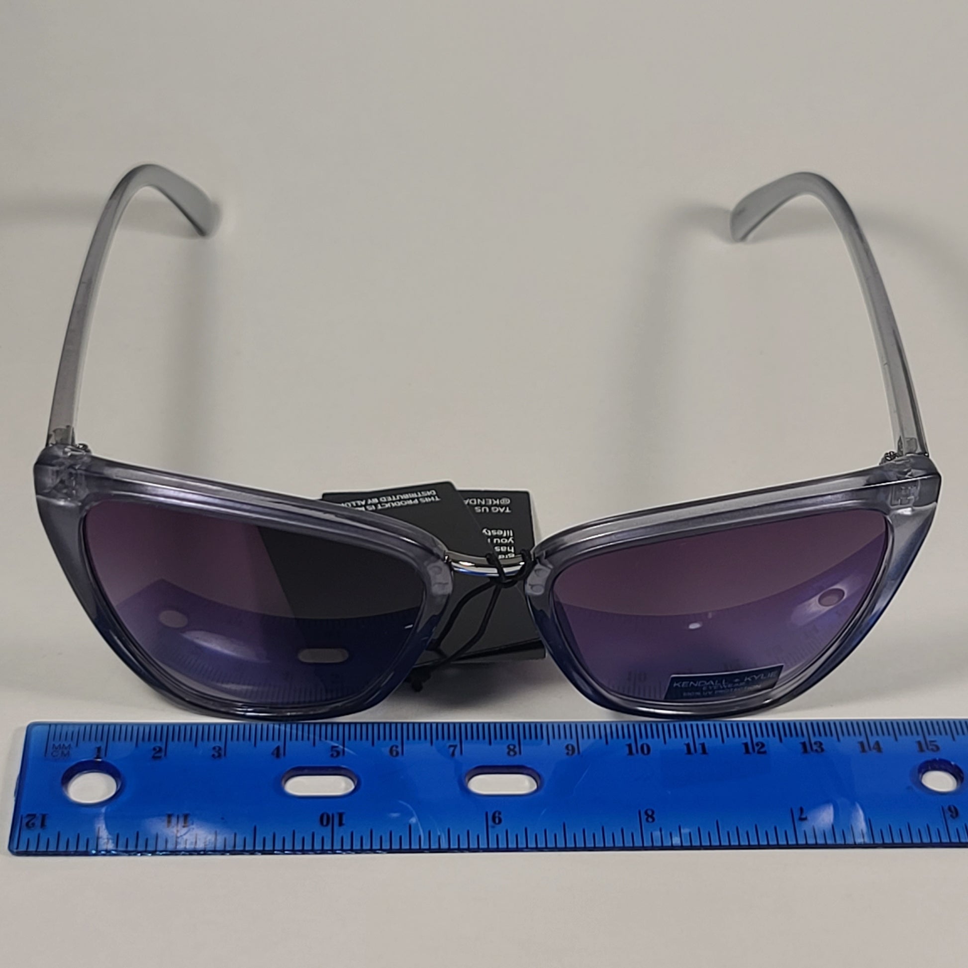 Kendall + Kylie Clara KK5127 035 Cat Eye Sunglasses Gray Purple Frame And Gradient Lens - Sunglasses