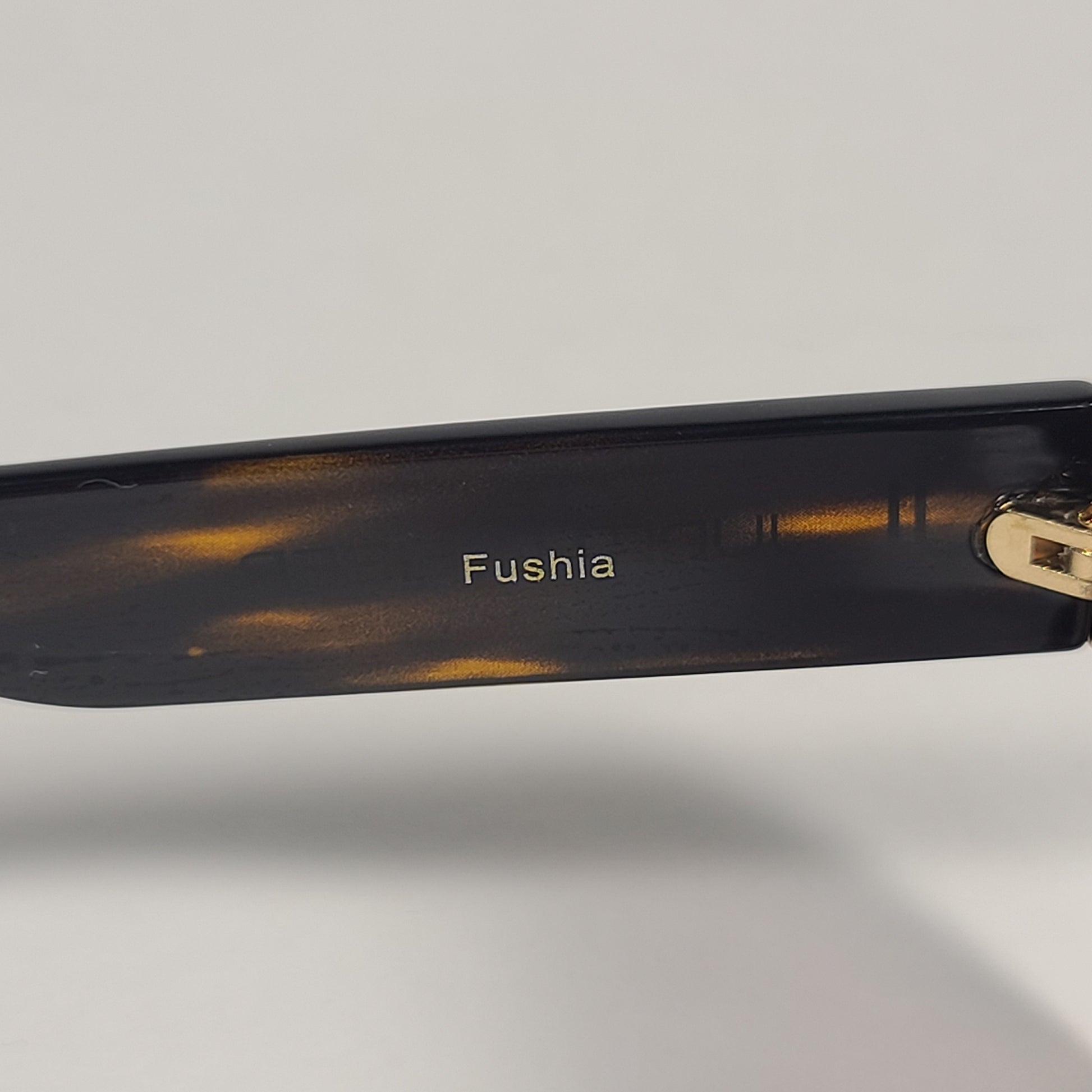 JL By Judith Leiber Fushia Octogon Sunglasses Brown Wood Pattern Brown Gradient Lens - Sunglasses