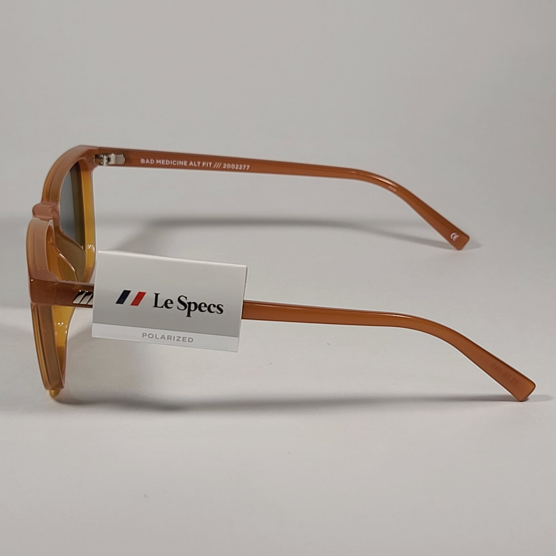 Le Specs Bad Medicine Polarized Keyhole Sunglasses Ochre Frame Green Lens Alt Fit LAF2002277 - Sunglasses