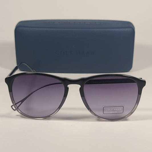 Cole Haan CH6073 001 Black Gradient Key Hole Sunglasses Black Gray Frame Smoke Gradient Lens - Sunglasses