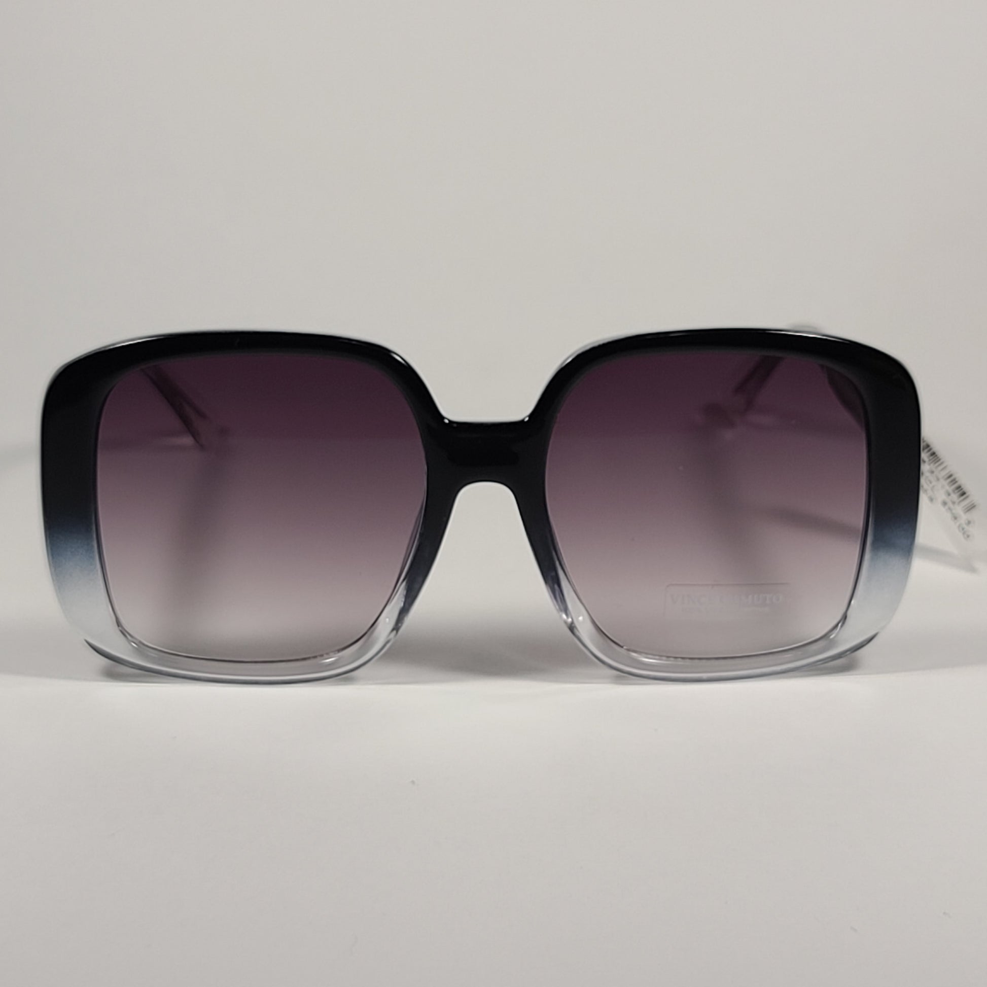 Vince Camuto Oversize Square Sunglasses Black Clear Frame Gray Gradient Lens VC1011 OXCL - Sunglasses