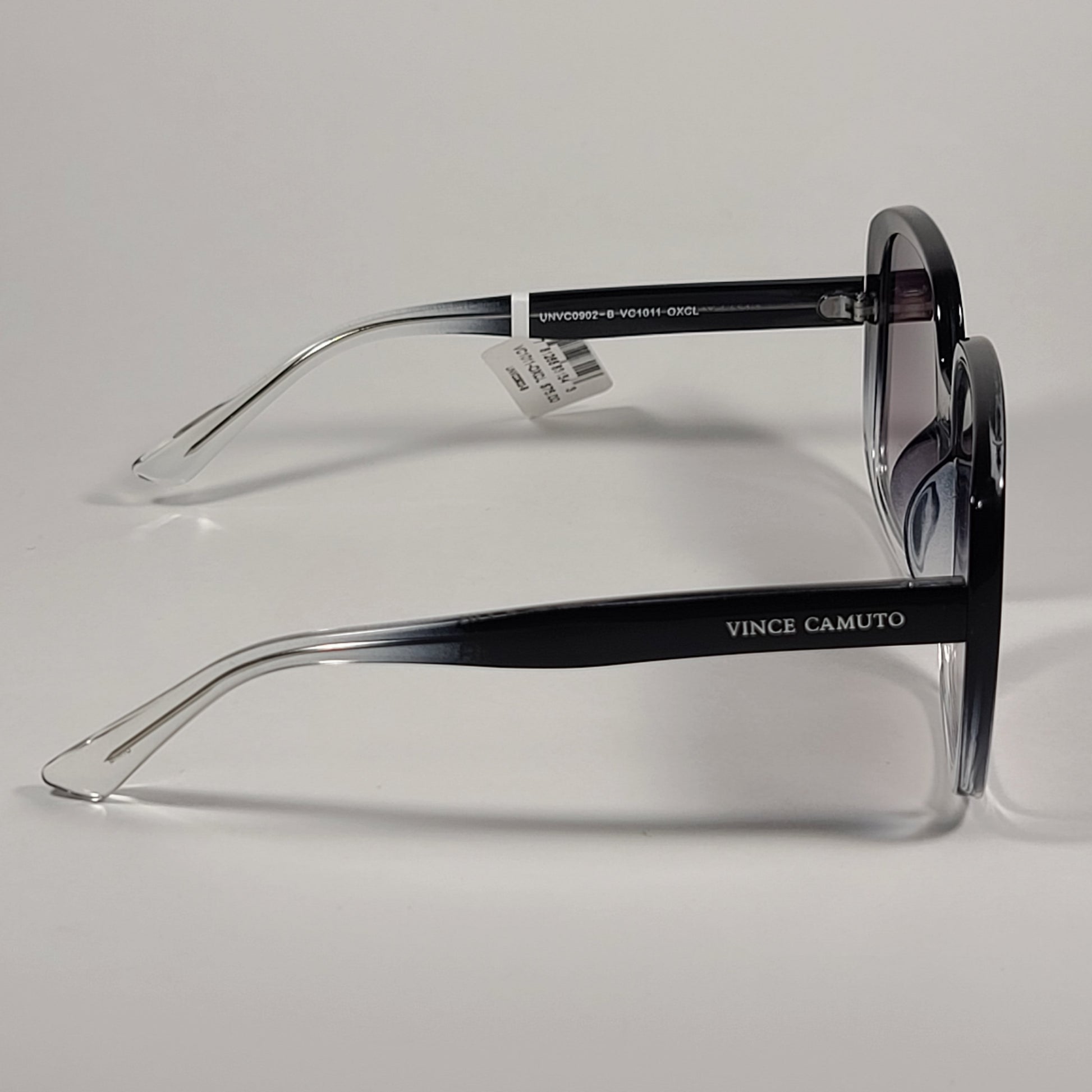 Vince Camuto Oversize Square Sunglasses Black Clear Frame Gray Gradient Lens VC1011 OXCL - Sunglasses