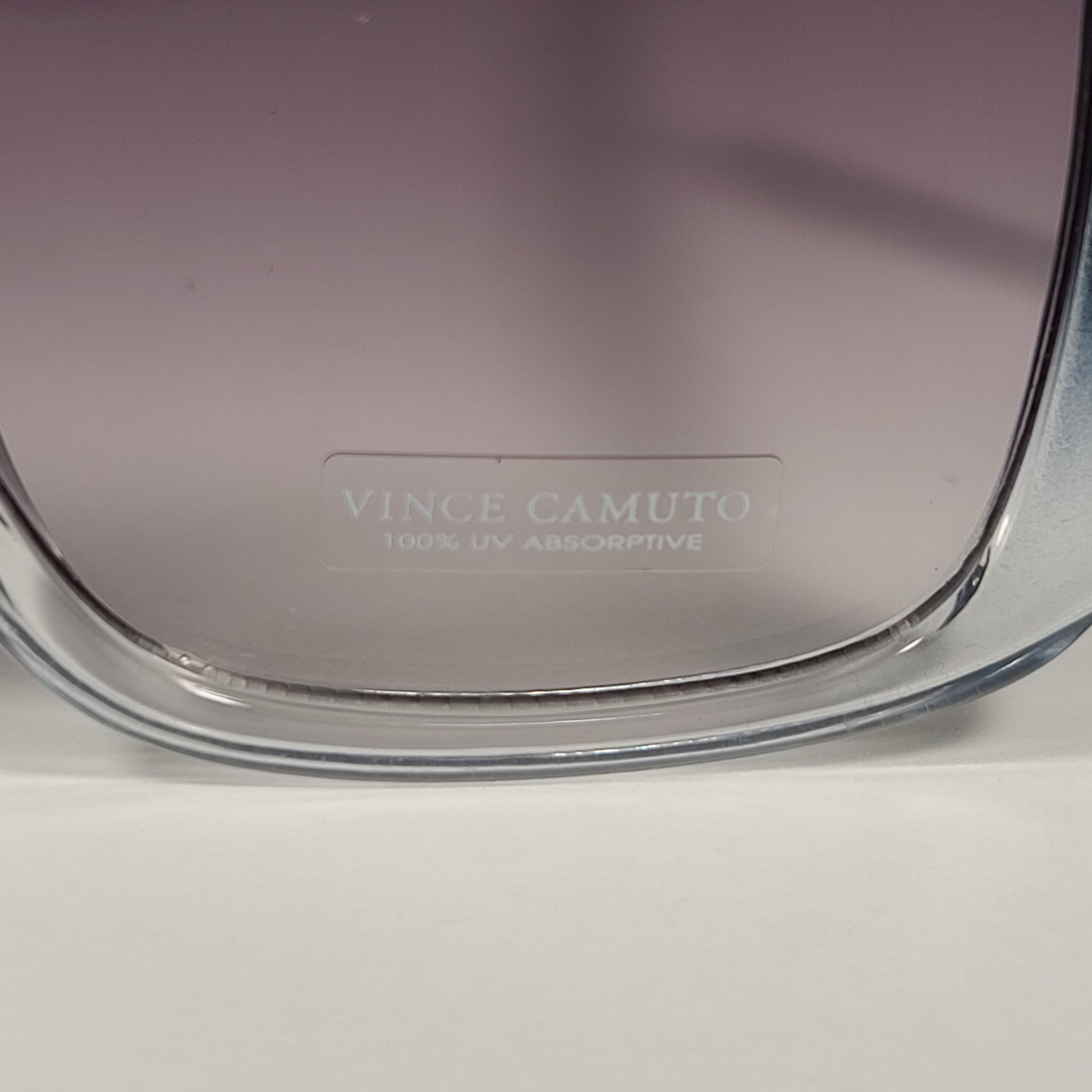 Vince Camuto Oversize Square Sunglasses Black Clear Frame Gray Gradient Lens VC1011 OXCL - Sunglasses