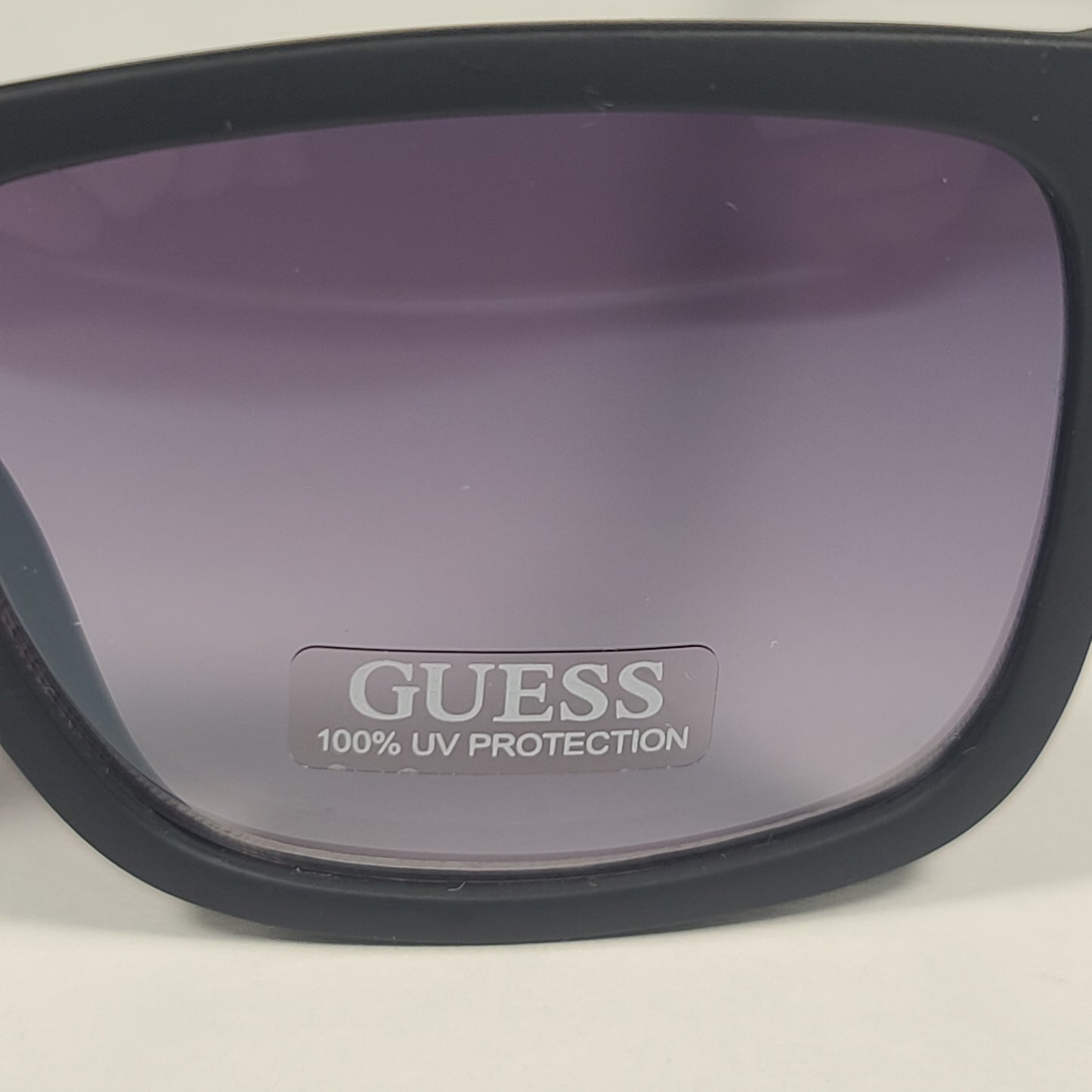 Guess GF0171 02B Rectangular Sunglasses Gunmetal Matte Black Smoke Gradient Lens - Sunglasses