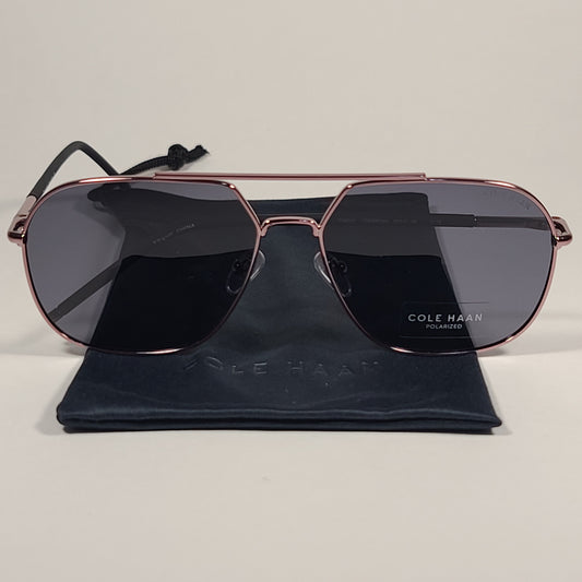Cole Haan Polarized Navigator Sunglasses Brown Bronze Frame Gray Lens CH6077 200 BROWN - Sunglasses