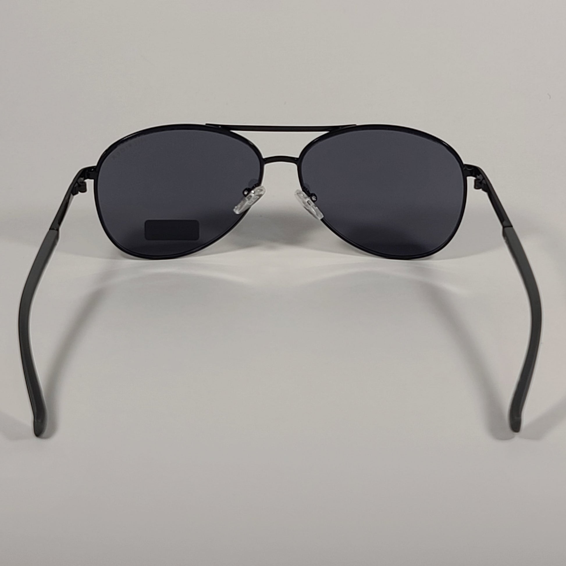 Tommy Hilfiger Bae Aviator Sunglasses Shiny Black Metal Frame Gray Lens BAE MM OM195 - Sunglasses
