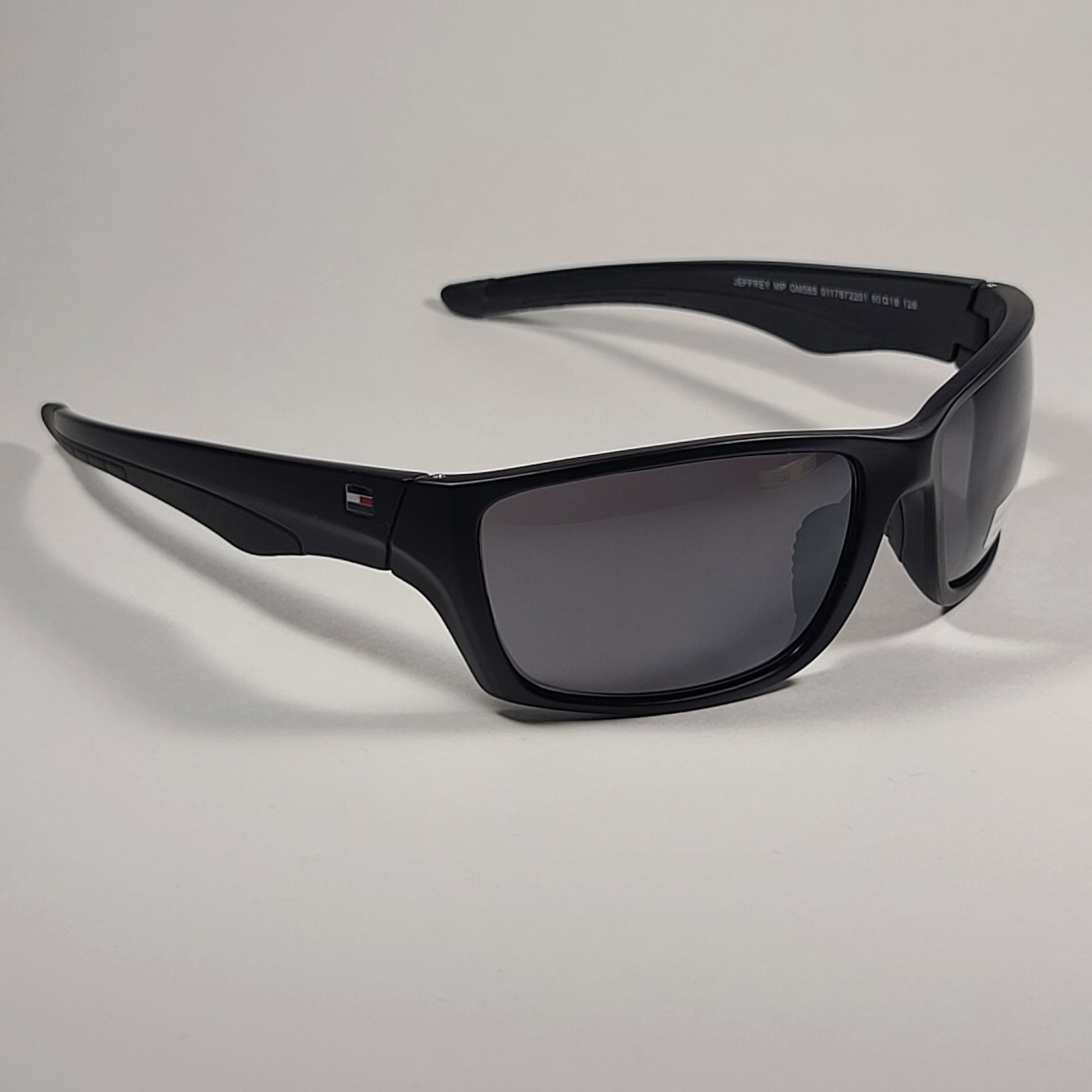 Tommy Hilfiger JEFFREY MP OM585 Sport Sunglasses Matte Black Frame Gray Lenses - Sunglasses