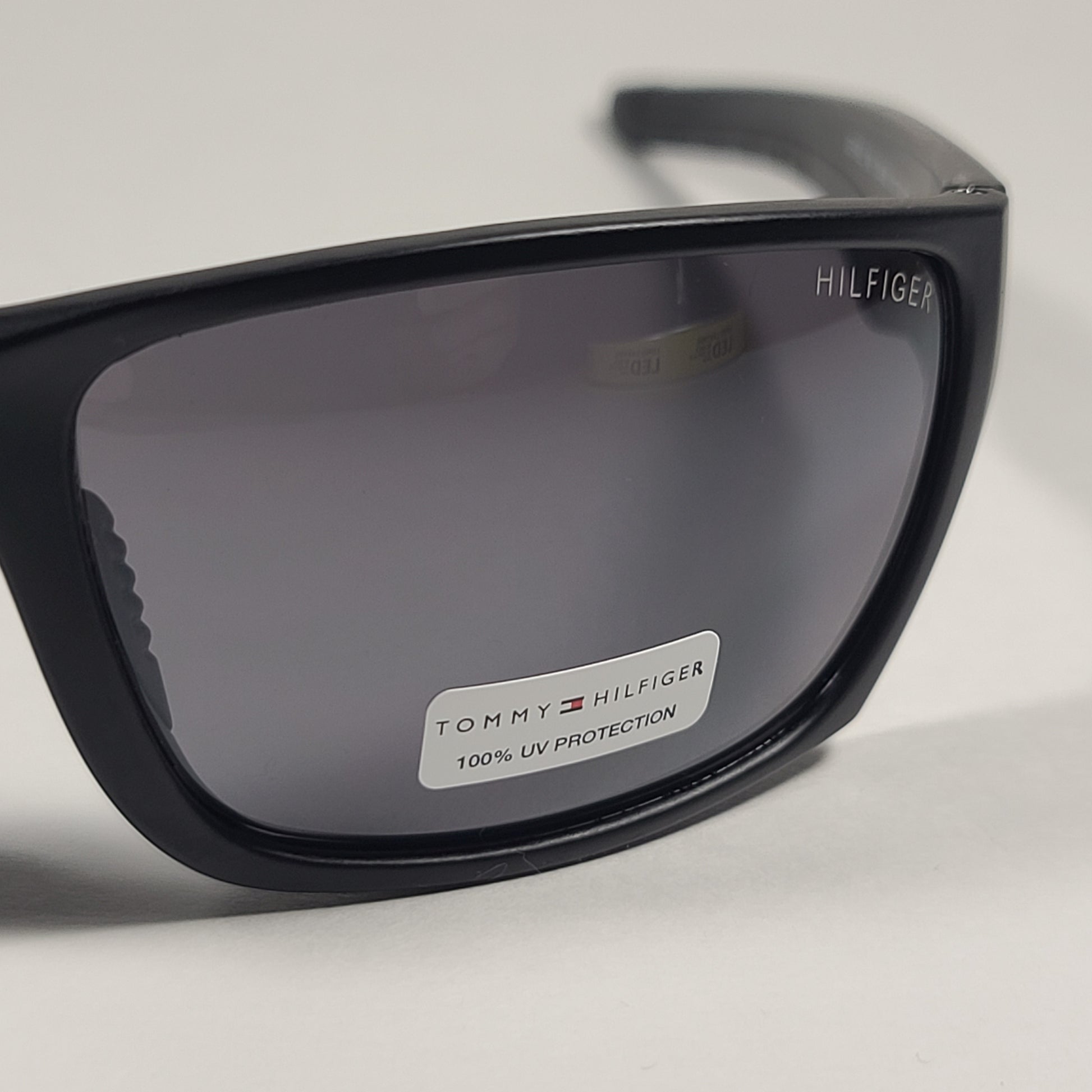 Tommy Hilfiger JEFFREY MP OM585 Sport Sunglasses Matte Black Frame Gray Lenses - Sunglasses