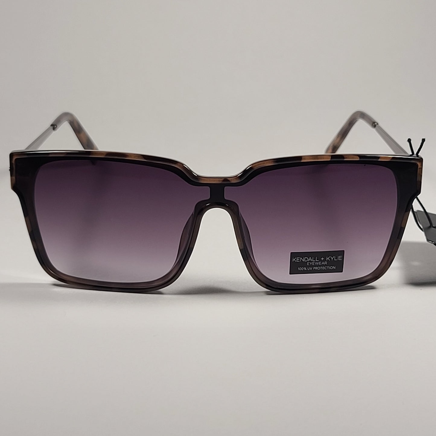 Kendall + Kylie Lux KK5142 036 Shield Sunglasses Milky Demi Frame Smoke Gradient Lens - Sunglasses