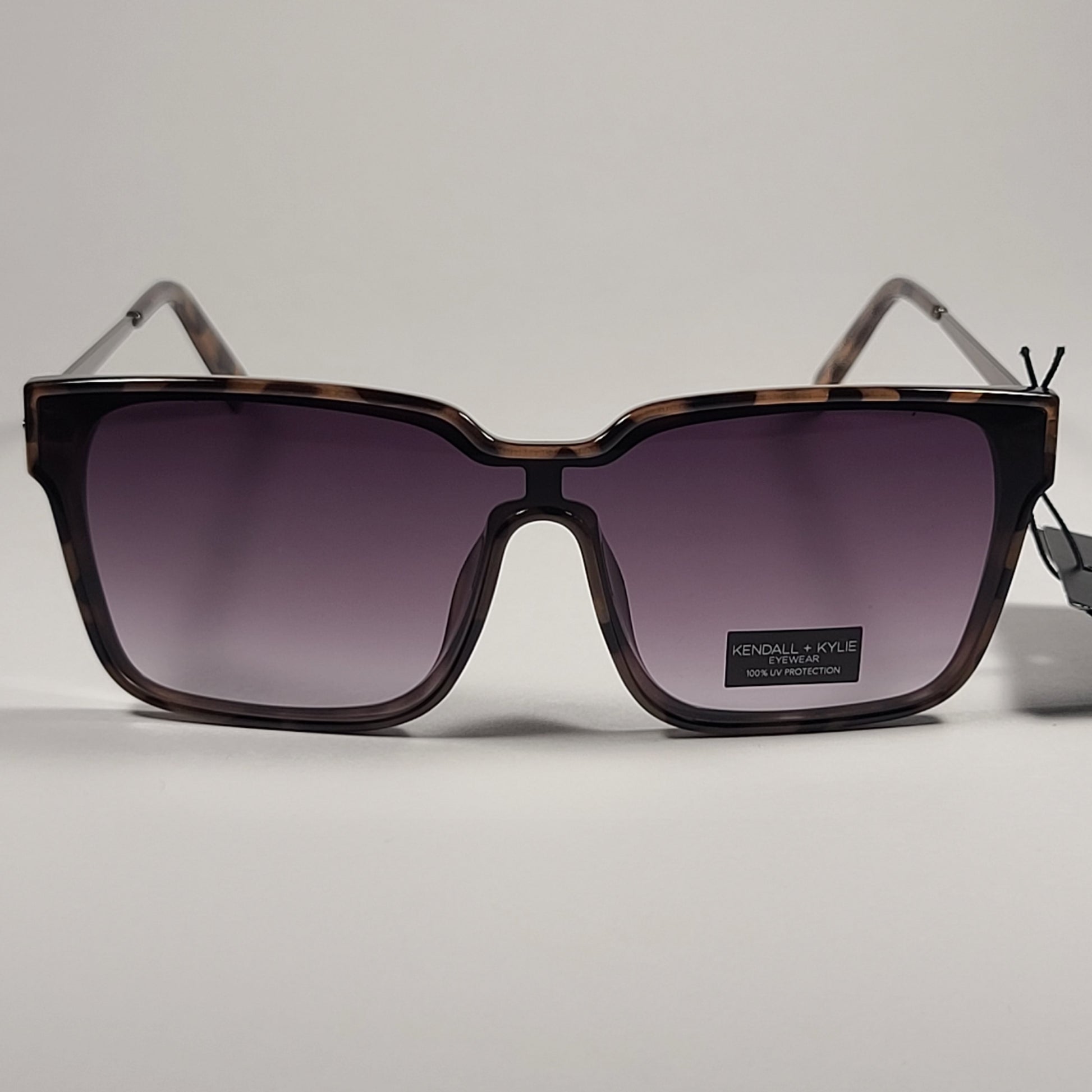 Kendall + Kylie Lux KK5142 036 Shield Sunglasses Milky Demi Frame Smoke Gradient Lens - Sunglasses
