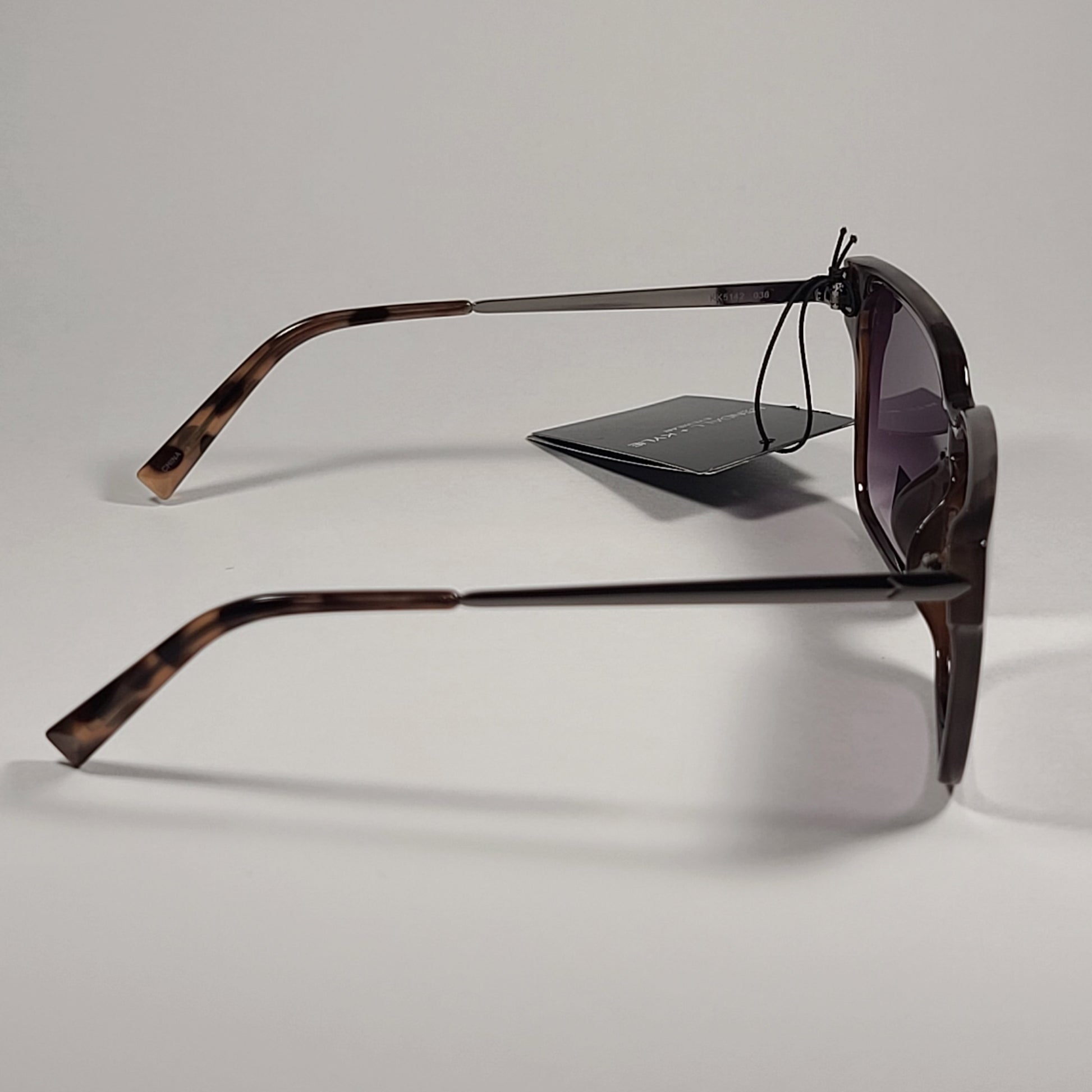 Kendall + Kylie Lux KK5142 036 Shield Sunglasses Milky Demi Frame Smoke Gradient Lens - Sunglasses