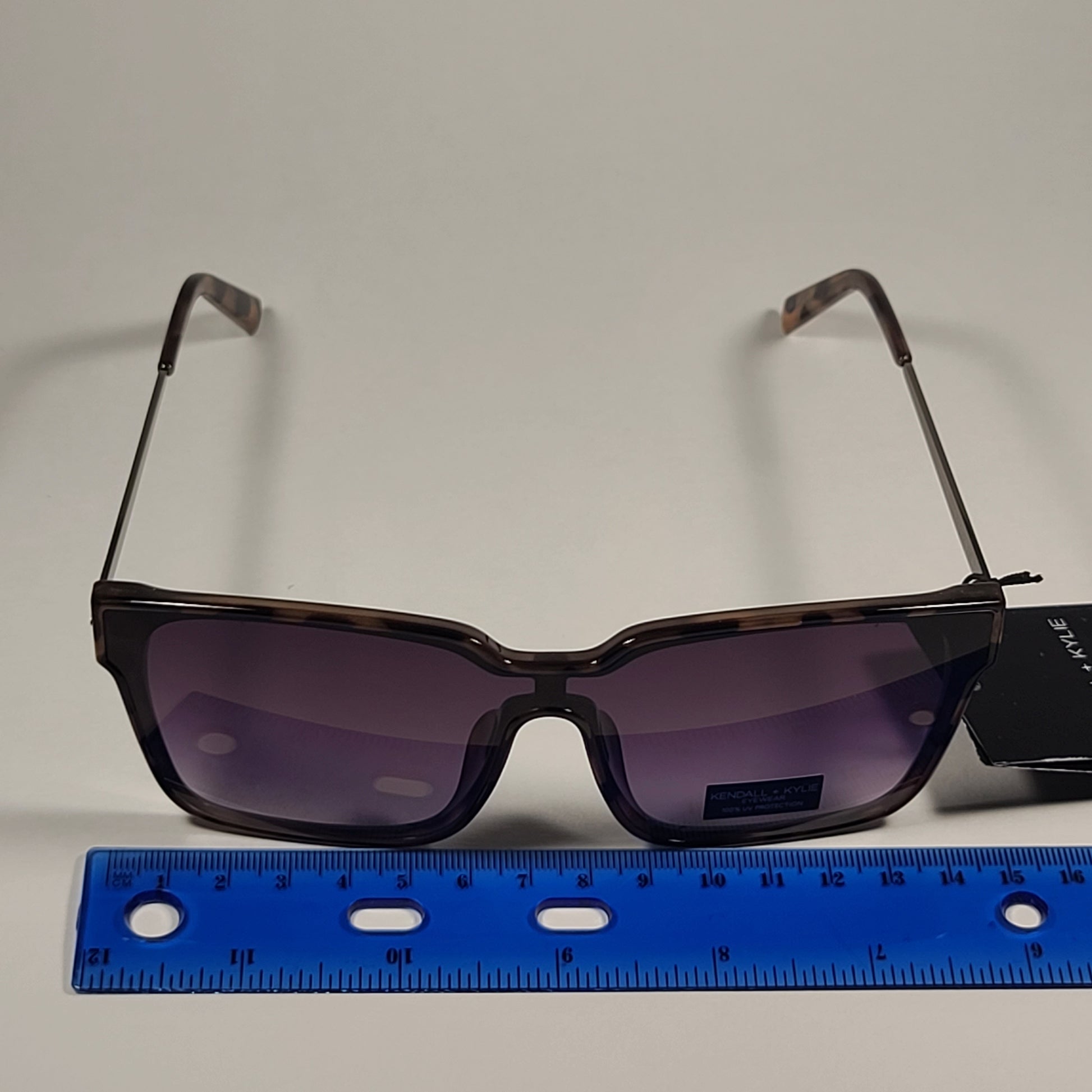Kendall + Kylie Lux KK5142 036 Shield Sunglasses Milky Demi Frame Smoke Gradient Lens - Sunglasses