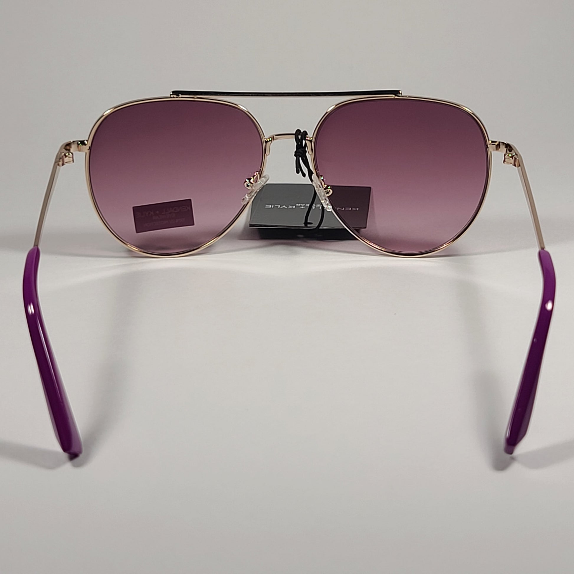 Kendall + Kylie Jett KK4050DCE 717 Aviator Sunglasses Gold Frame Dark Pink Gradient Lens - Sunglasses