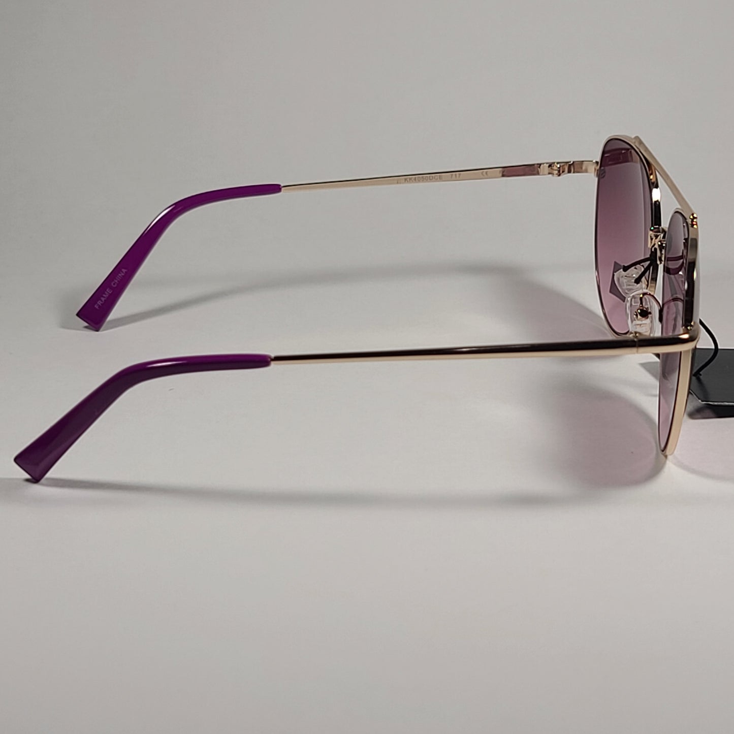 Kendall + Kylie Jett KK4050DCE 717 Aviator Sunglasses Gold Frame Dark Pink Gradient Lens - Sunglasses