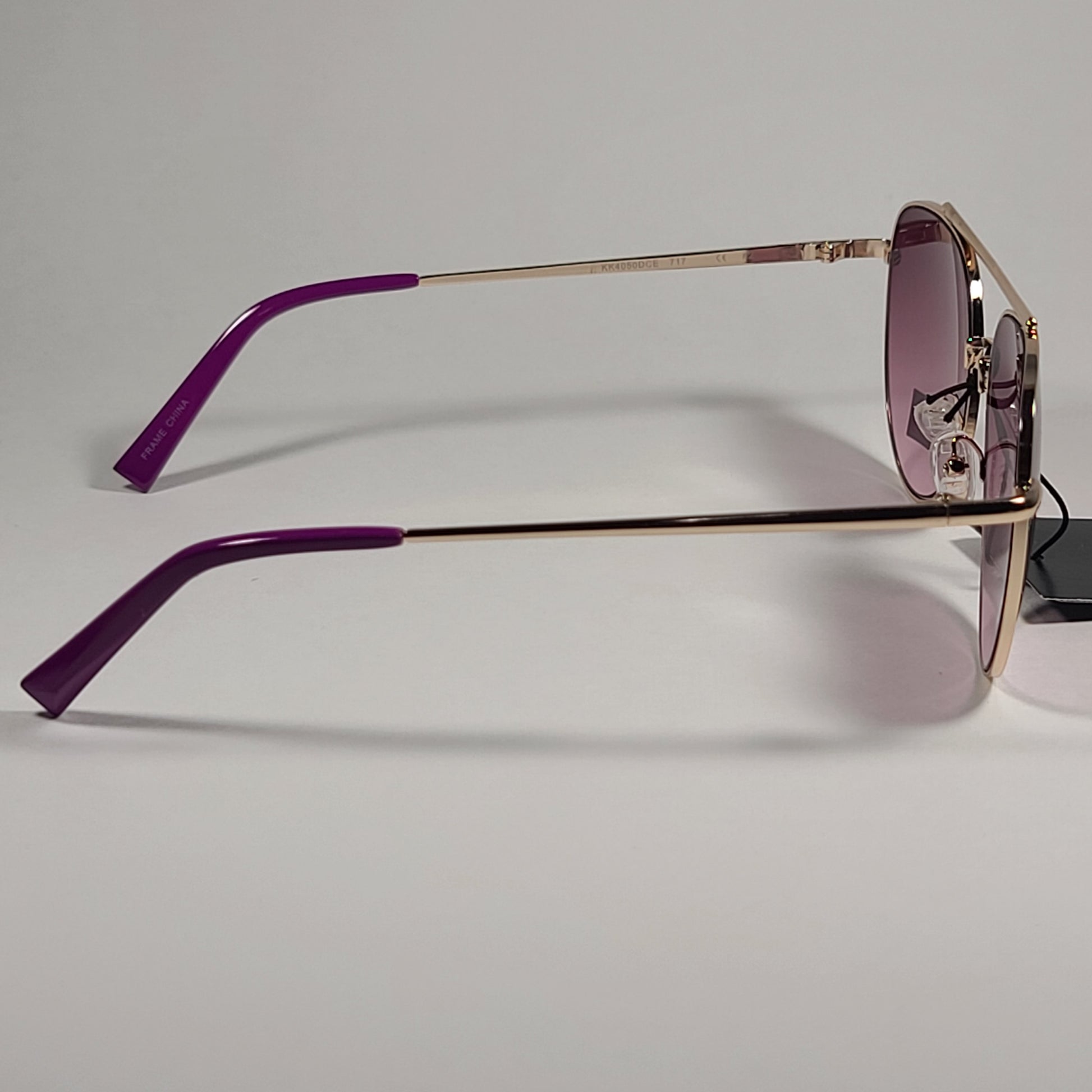 Kendall + Kylie Jett KK4050DCE 717 Aviator Sunglasses Gold Frame Dark Pink Gradient Lens - Sunglasses