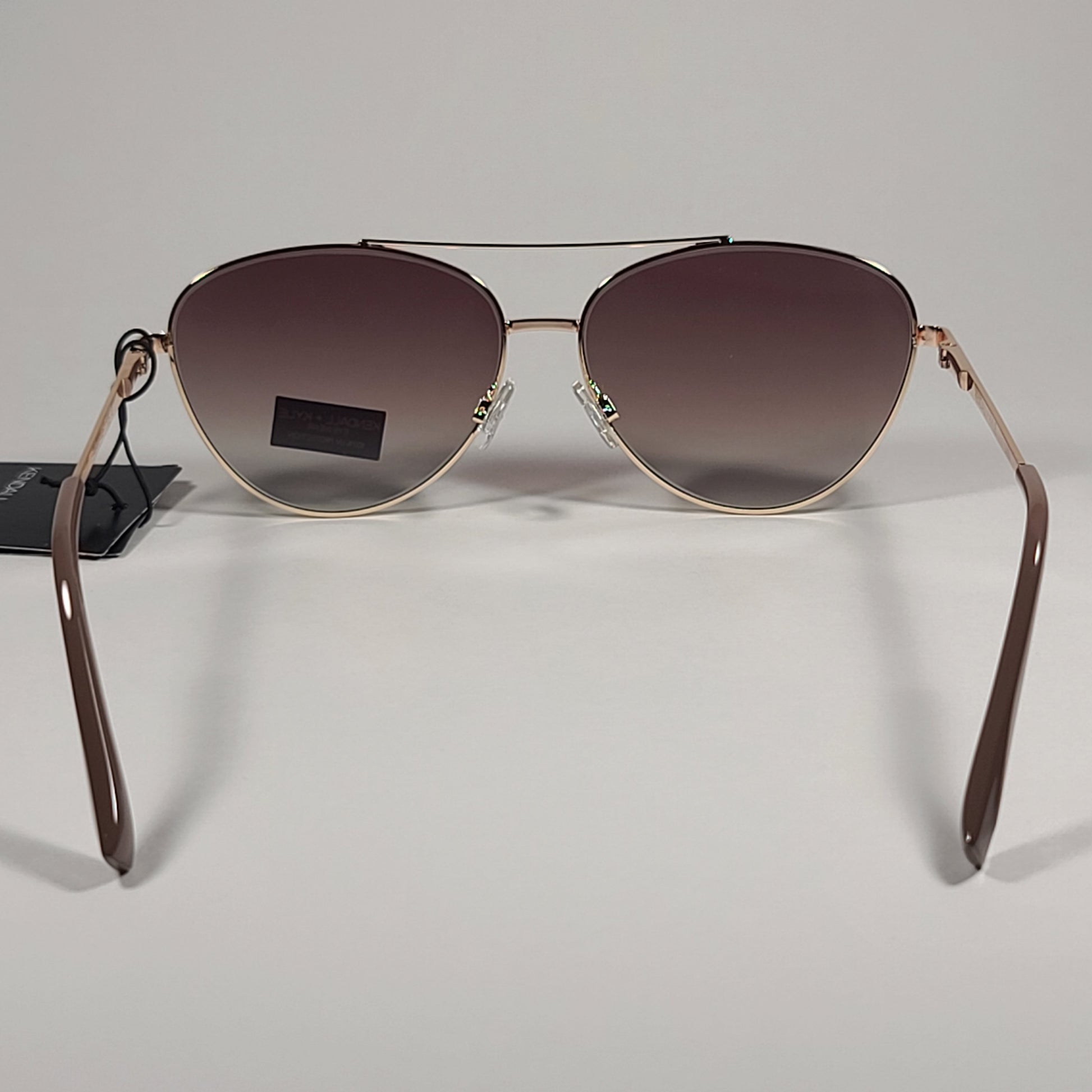 Kendall + Kylie Lara KK4079CE 743 Aviator Sunglasses Gold Nude Frame Brown Gradient Lens - Sunglasses