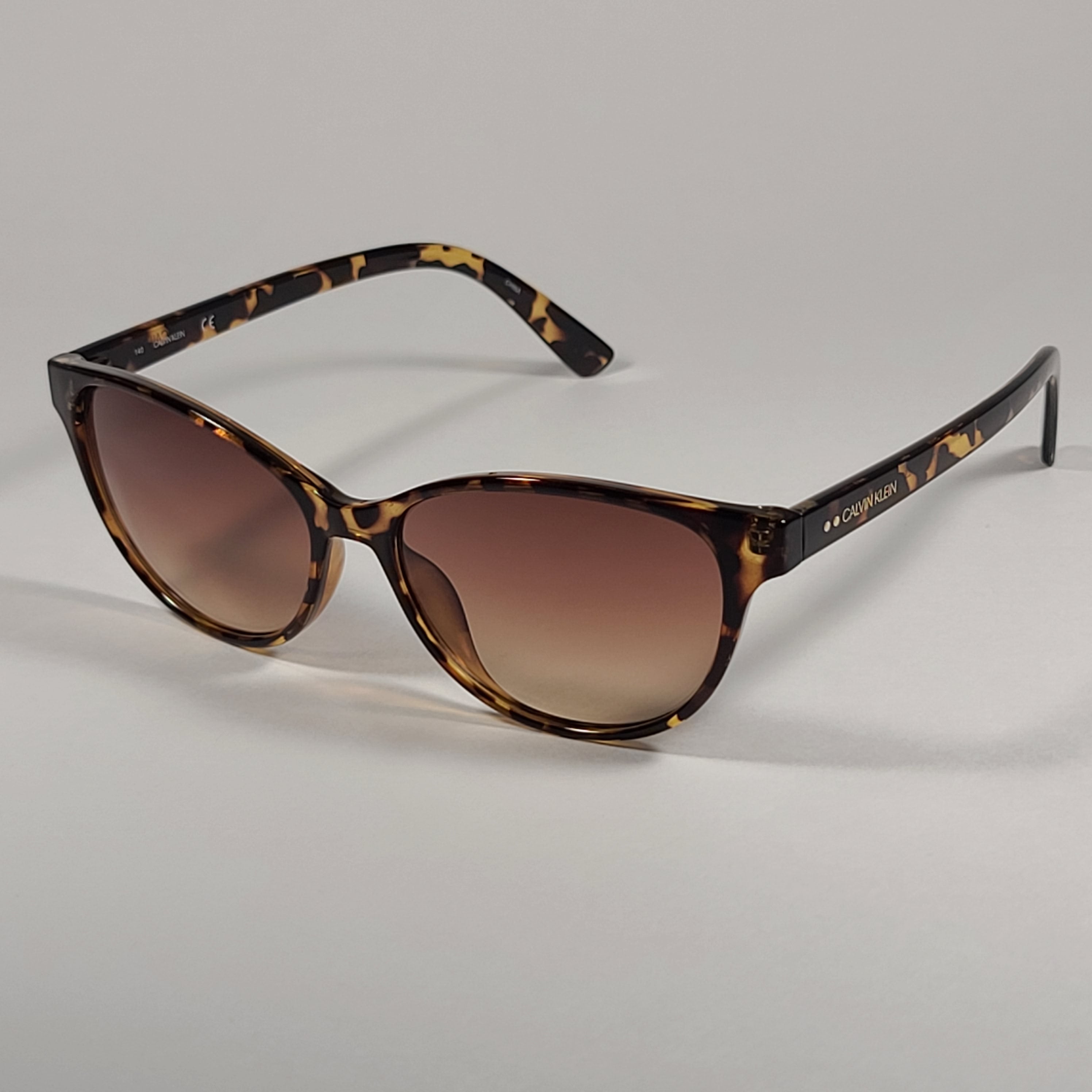 Calvin Klein Cat Eye Sunglasses CK20517S 235 Brown Tortoise Frame Brow TheSunglassFashion