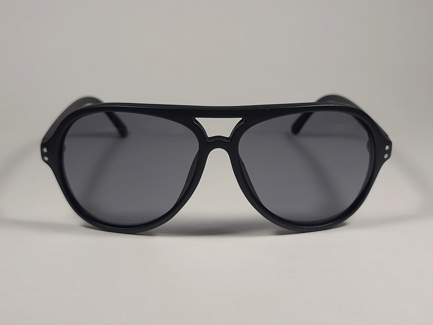 Calvin Klein CK19532S 001 Turbo Aviator Sunglasses Matte Black Frame Gray Lens - Sunglasses