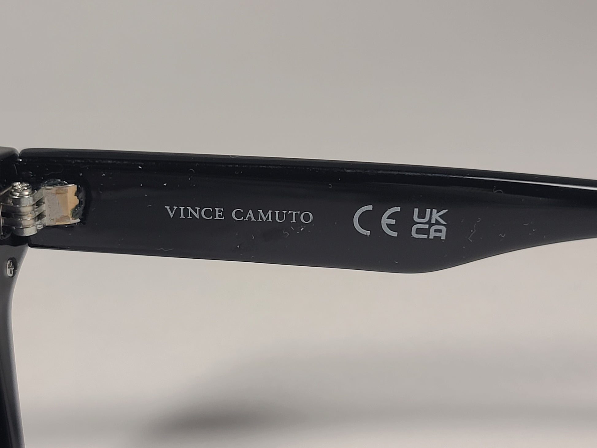 Vince Camuto VC974 OX Square Sunglasses Black Marble Frame Gray Tinted Lens - Sunglasses
