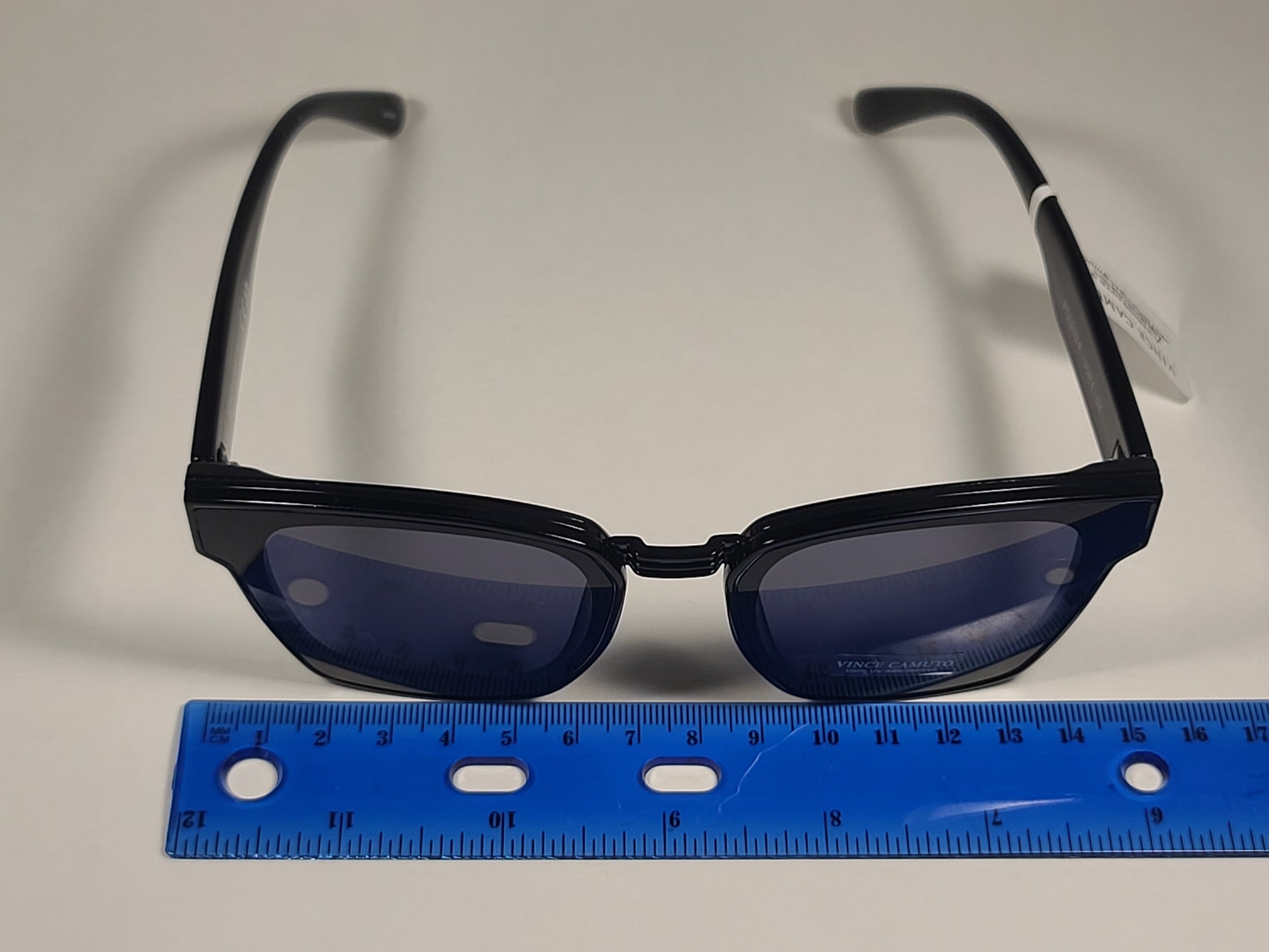 Vince Camuto VC974 OX Square Sunglasses Black Marble Frame Gray Tinted Lens - Sunglasses