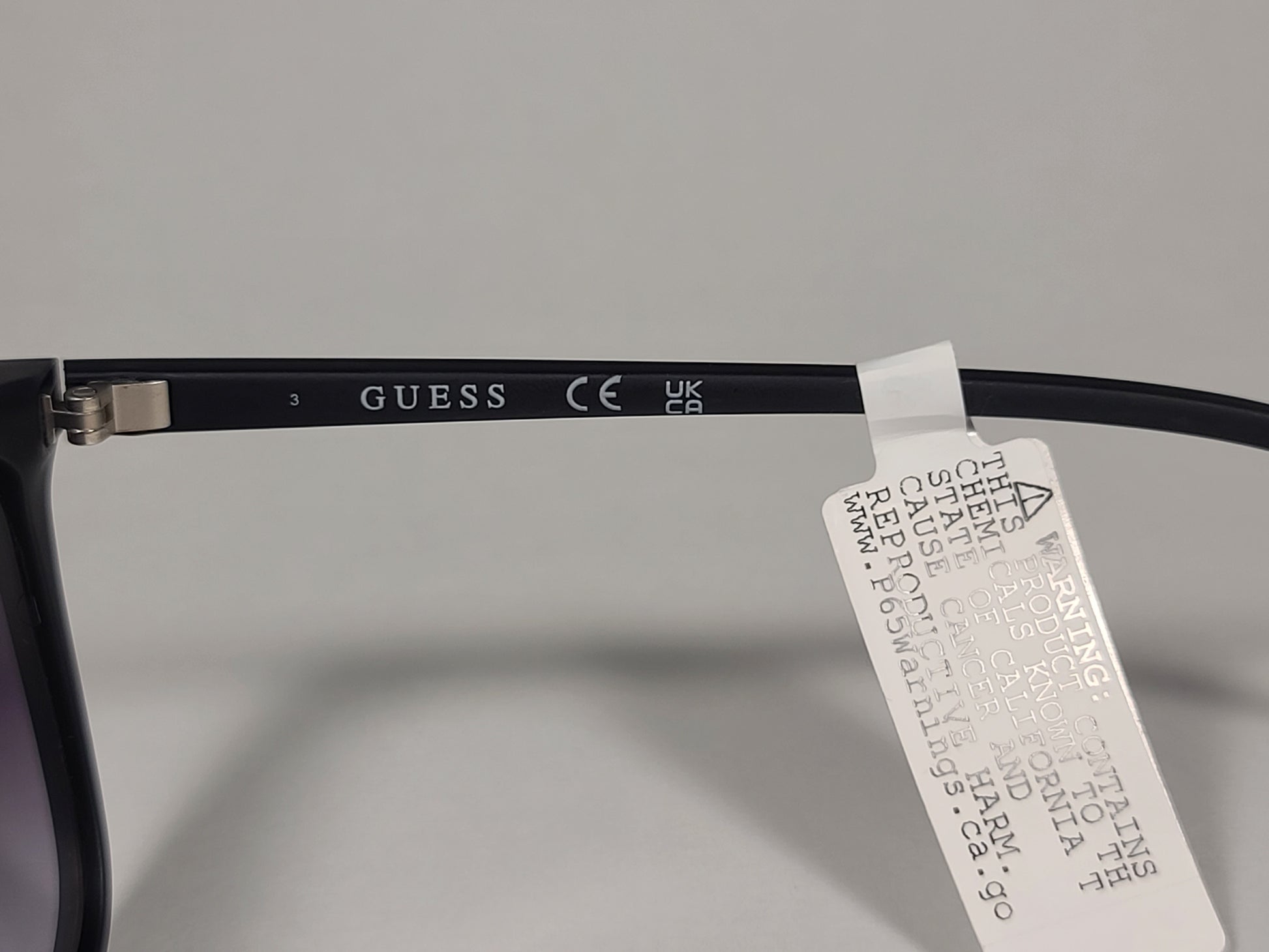 Guess GF0222 02B Rectangular Sunglasses Matte Black Frame Smoke Gradient Lens - Sunglasses