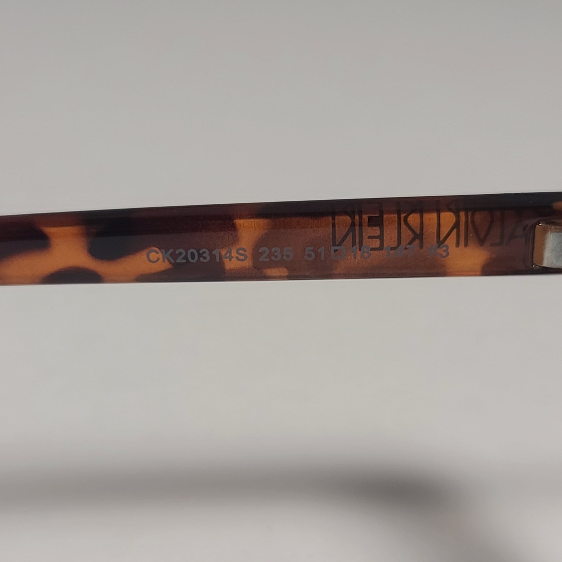 Calvin Klein CK20314S 235 Square Club Sunglasses Brown Tortoise Frame Green Lens - Sunglasses