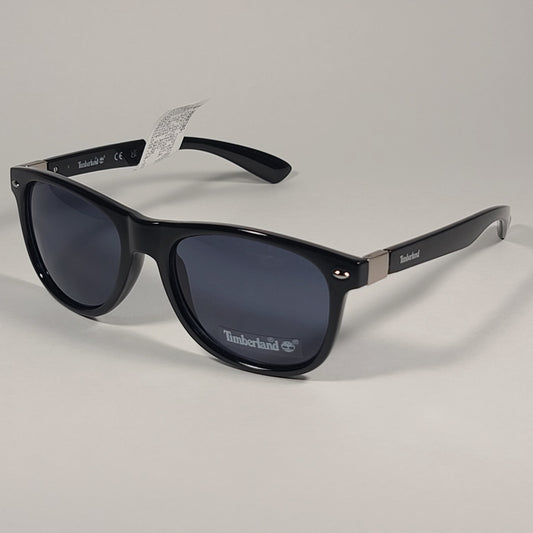 Timberland Square Sunglasses Shiny Black Frame Gray Lens TB7154 01A - Sunglasses