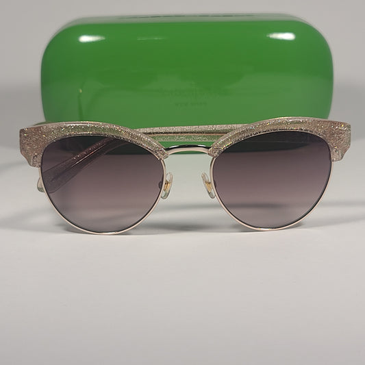 Kate Spade KAYCEE/O/S W66HA Club Sunglasses Pink Glitter Frame Brown Gradient Lens - Sunglasses