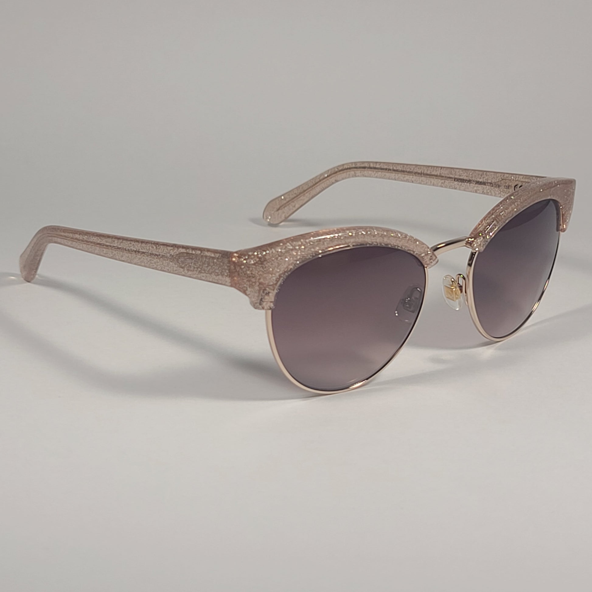 Kate Spade KAYCEE/O/S W66HA Club Sunglasses Pink Glitter Frame Brown Gradient Lens - Sunglasses