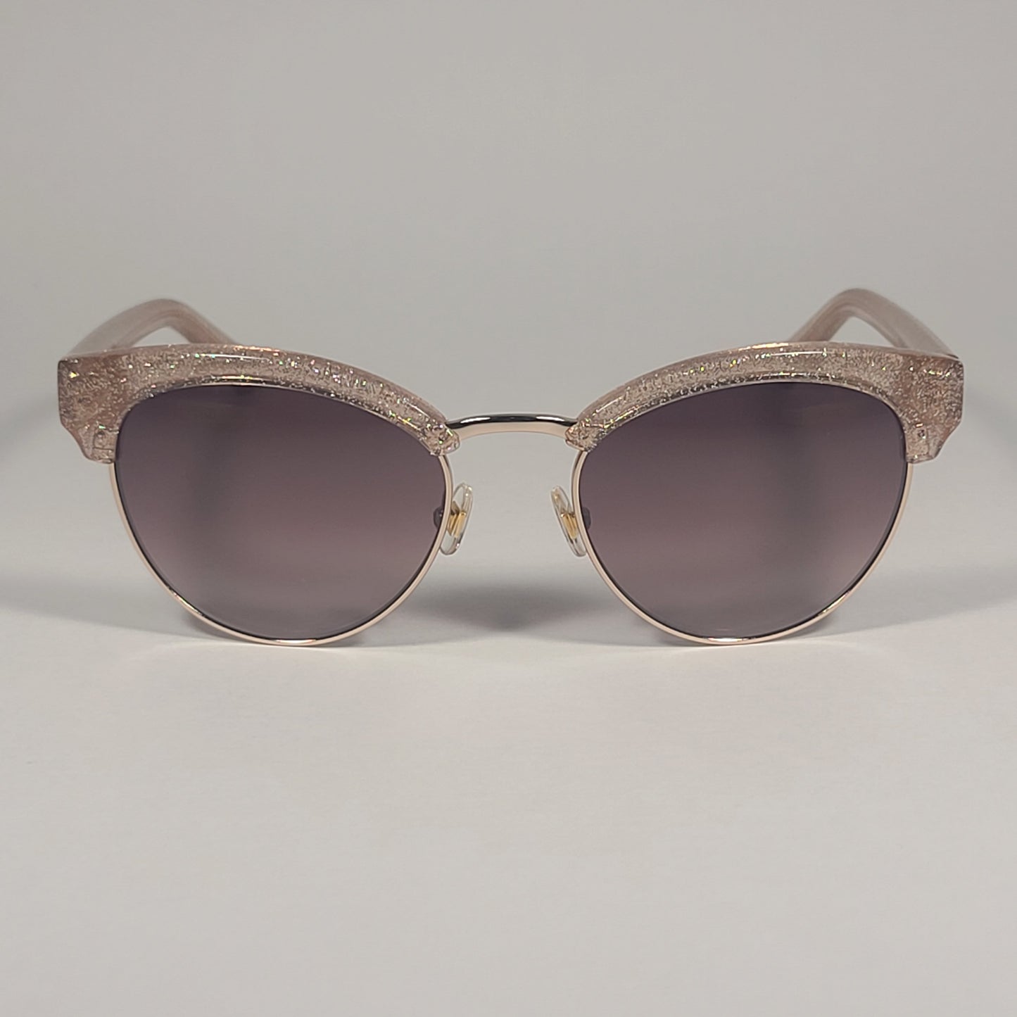 Kate Spade KAYCEE/O/S W66HA Club Sunglasses Pink Glitter Frame Brown Gradient Lens - Sunglasses