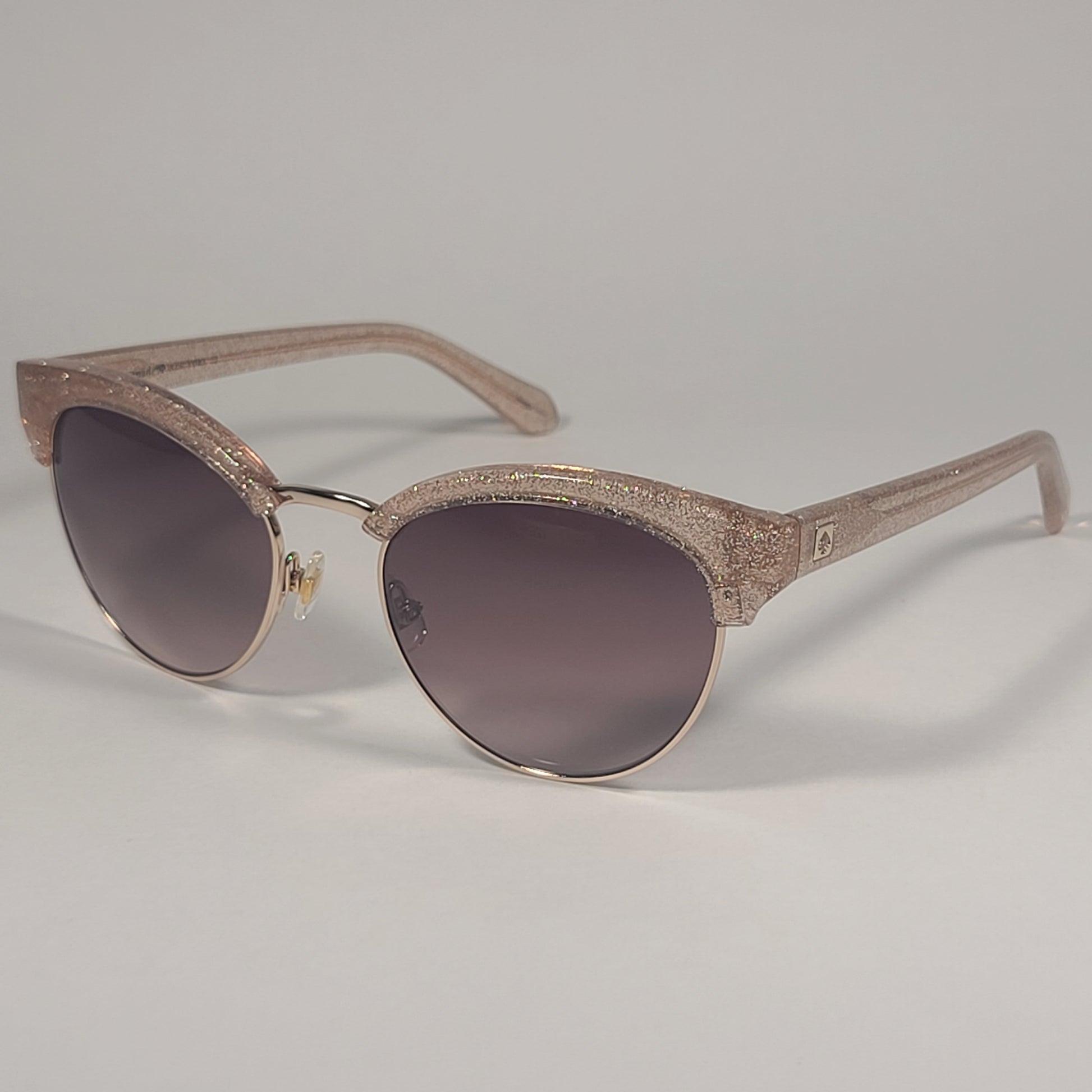 Kate Spade KAYCEE/O/S W66HA Club Sunglasses Pink Glitter Frame Brown Gradient Lens - Sunglasses