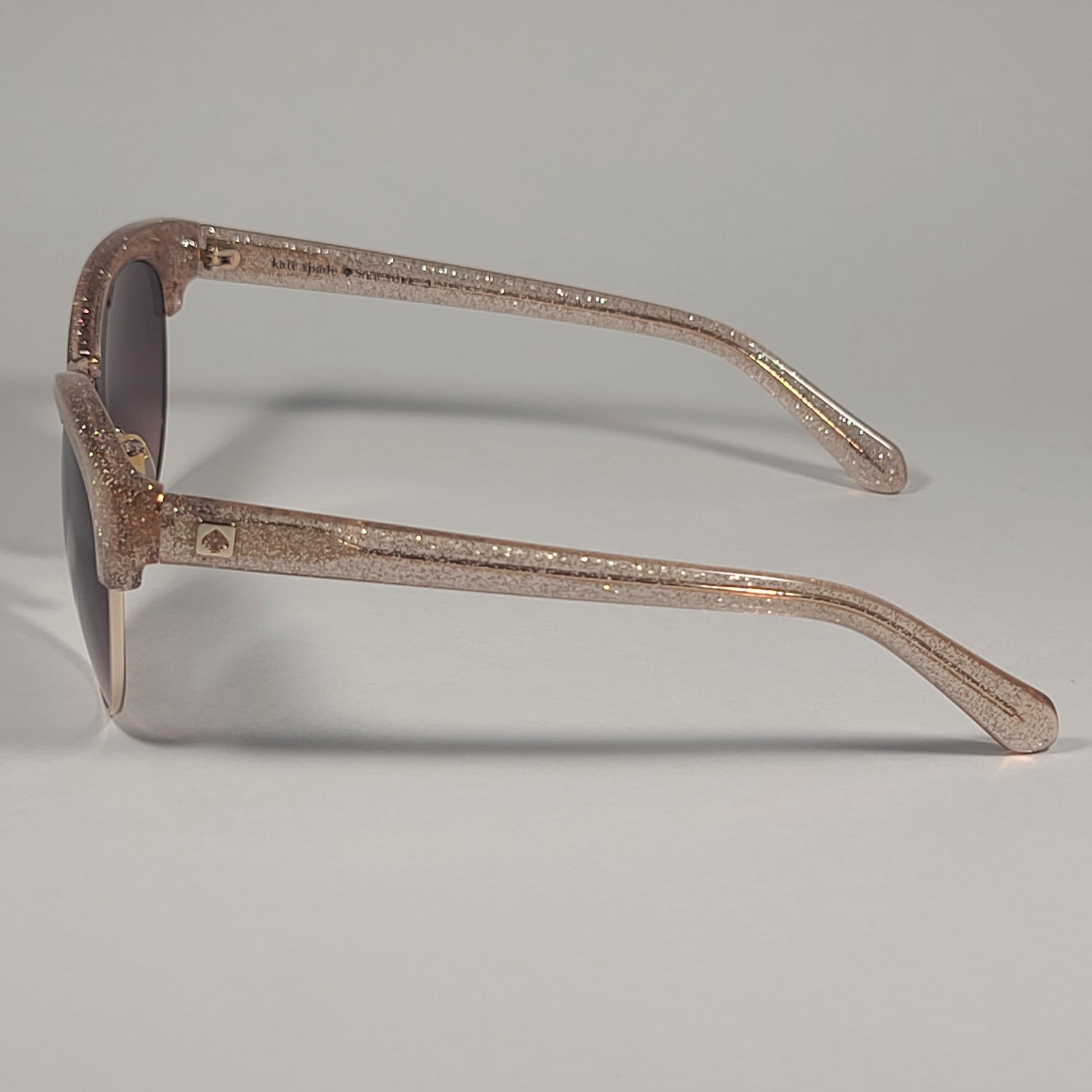 Kate Spade KAYCEE/O/S W66HA Club Sunglasses Pink Glitter Frame Brown Gradient Lens - Sunglasses