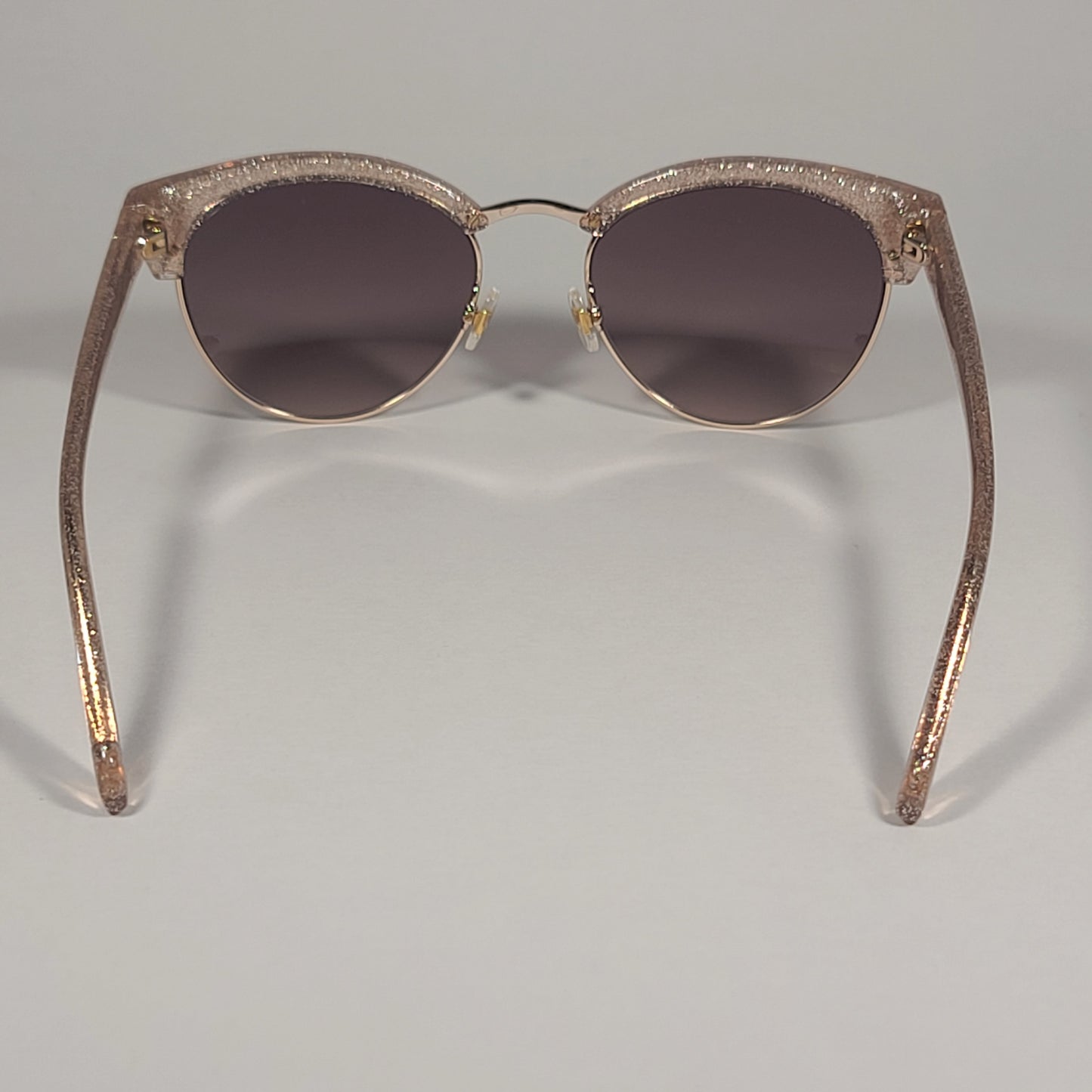 Kate Spade KAYCEE/O/S W66HA Club Sunglasses Pink Glitter Frame Brown Gradient Lens - Sunglasses