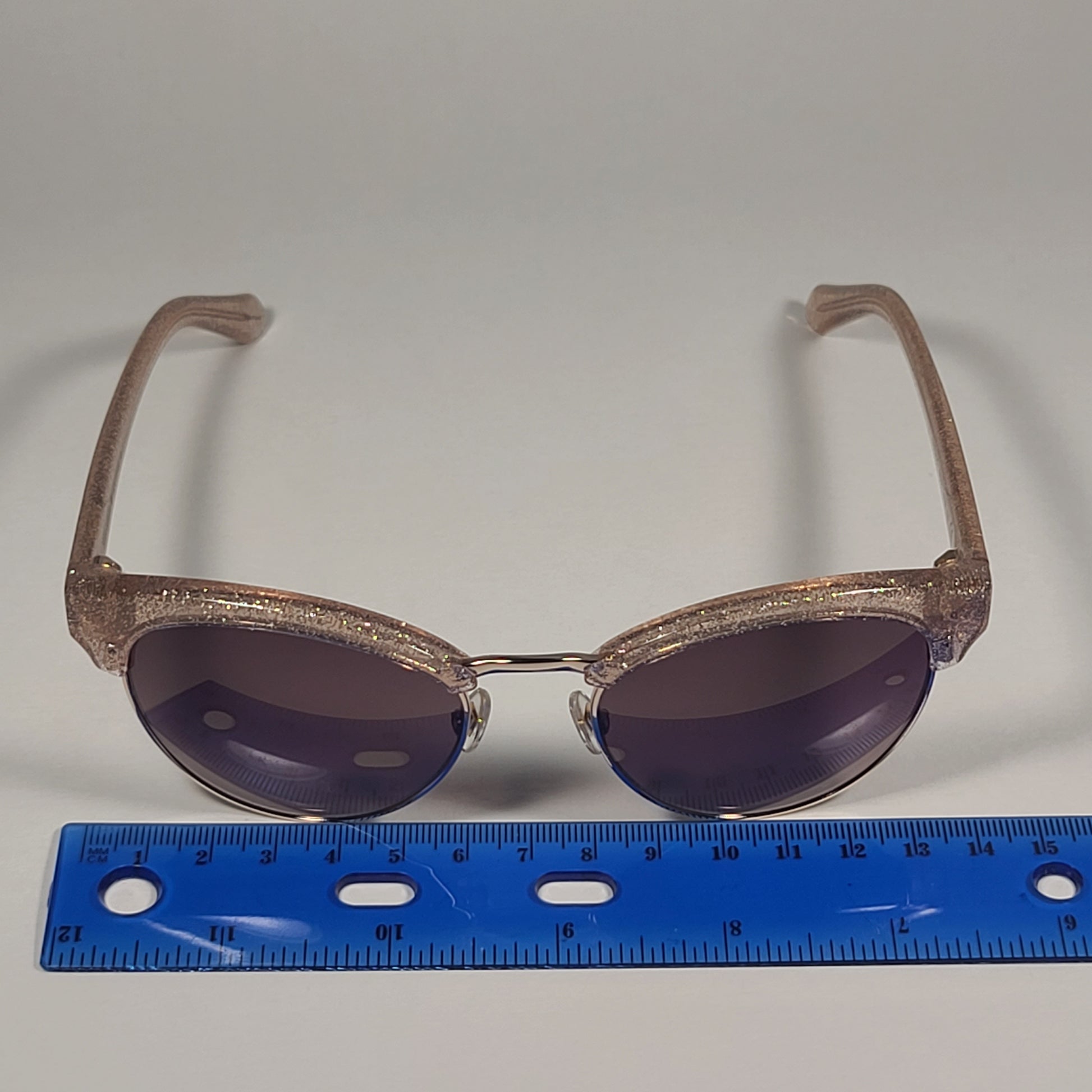 Kate Spade KAYCEE/O/S W66HA Club Sunglasses Pink Glitter Frame Brown Gradient Lens - Sunglasses