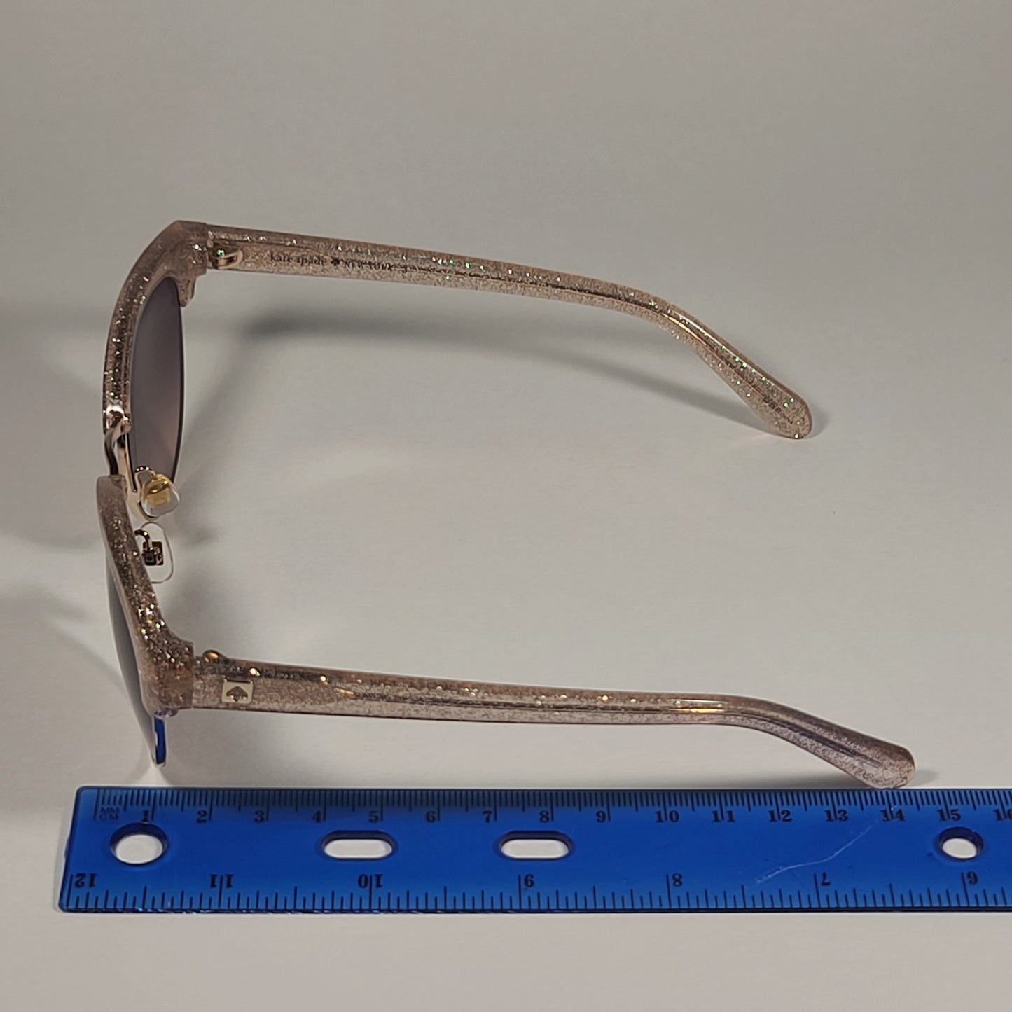 Kate Spade KAYCEE/O/S W66HA Club Sunglasses Pink Glitter Frame Brown Gradient Lens - Sunglasses