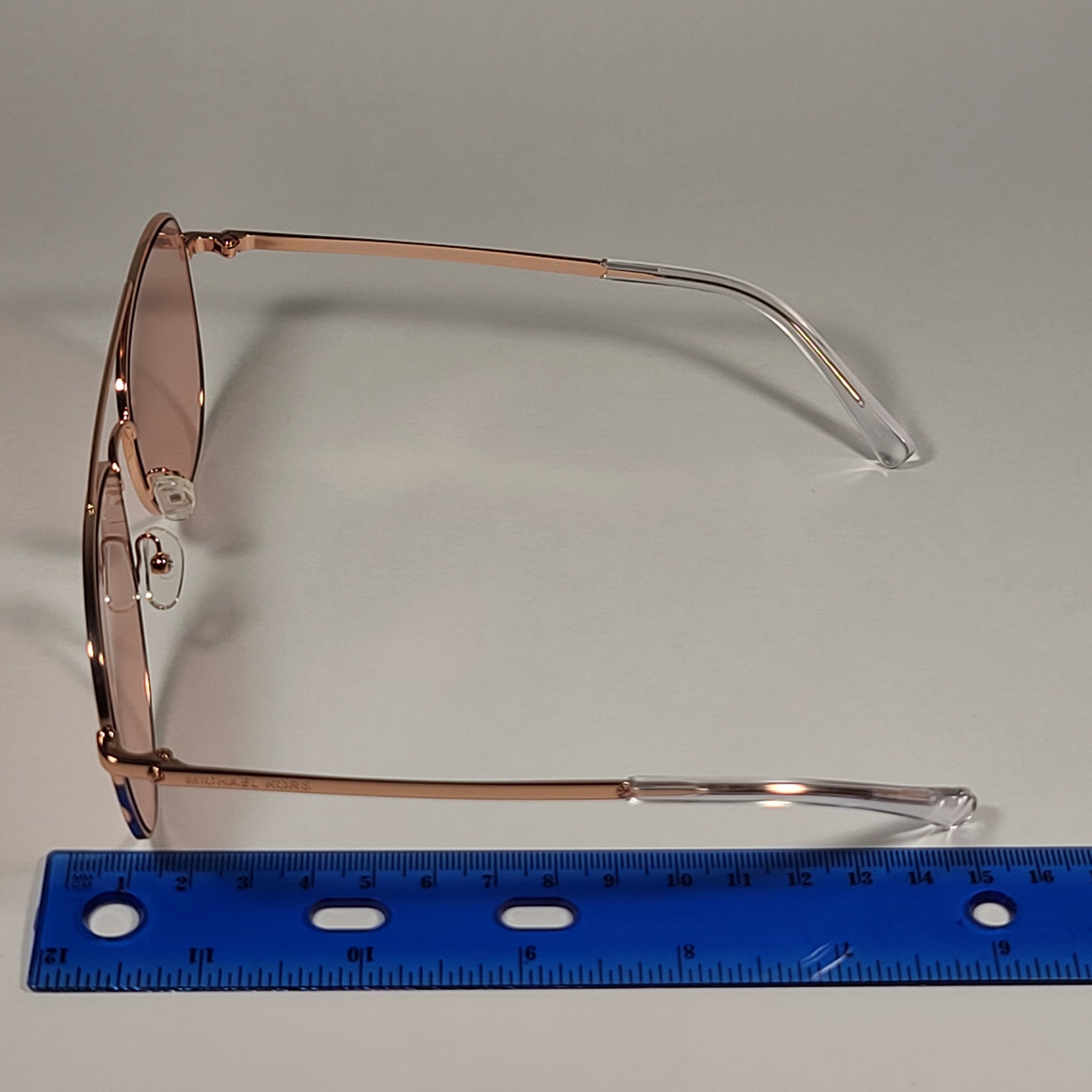 Michael Kors San Diego Aviator Sunglasses Rose Gold Frame Pink Lens MK 1045 11085 - Sunglasses