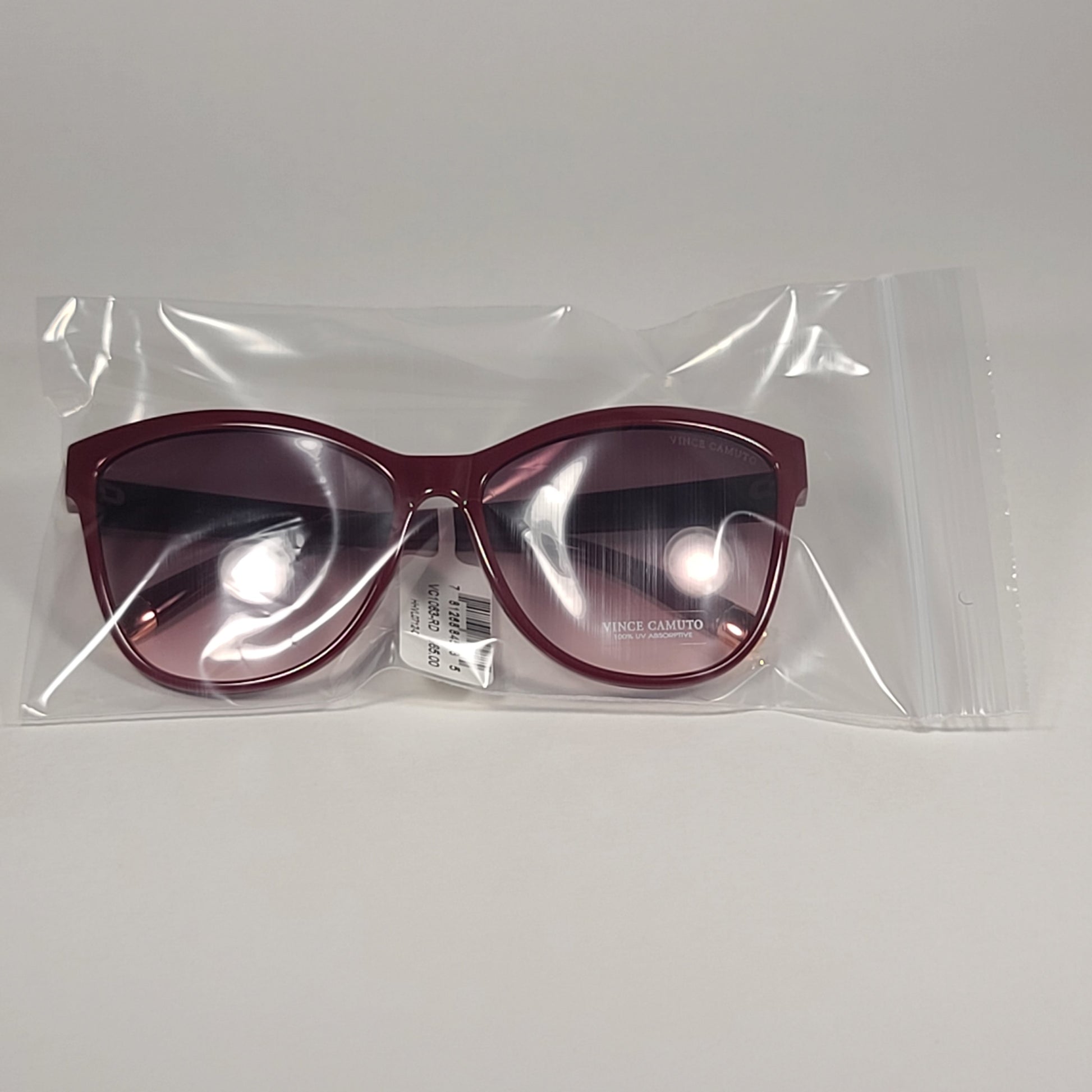 Vince Camuto VC1063 RD Cat Eye Sunglasses Red Frame Pink Gradient Lens - Sunglasses