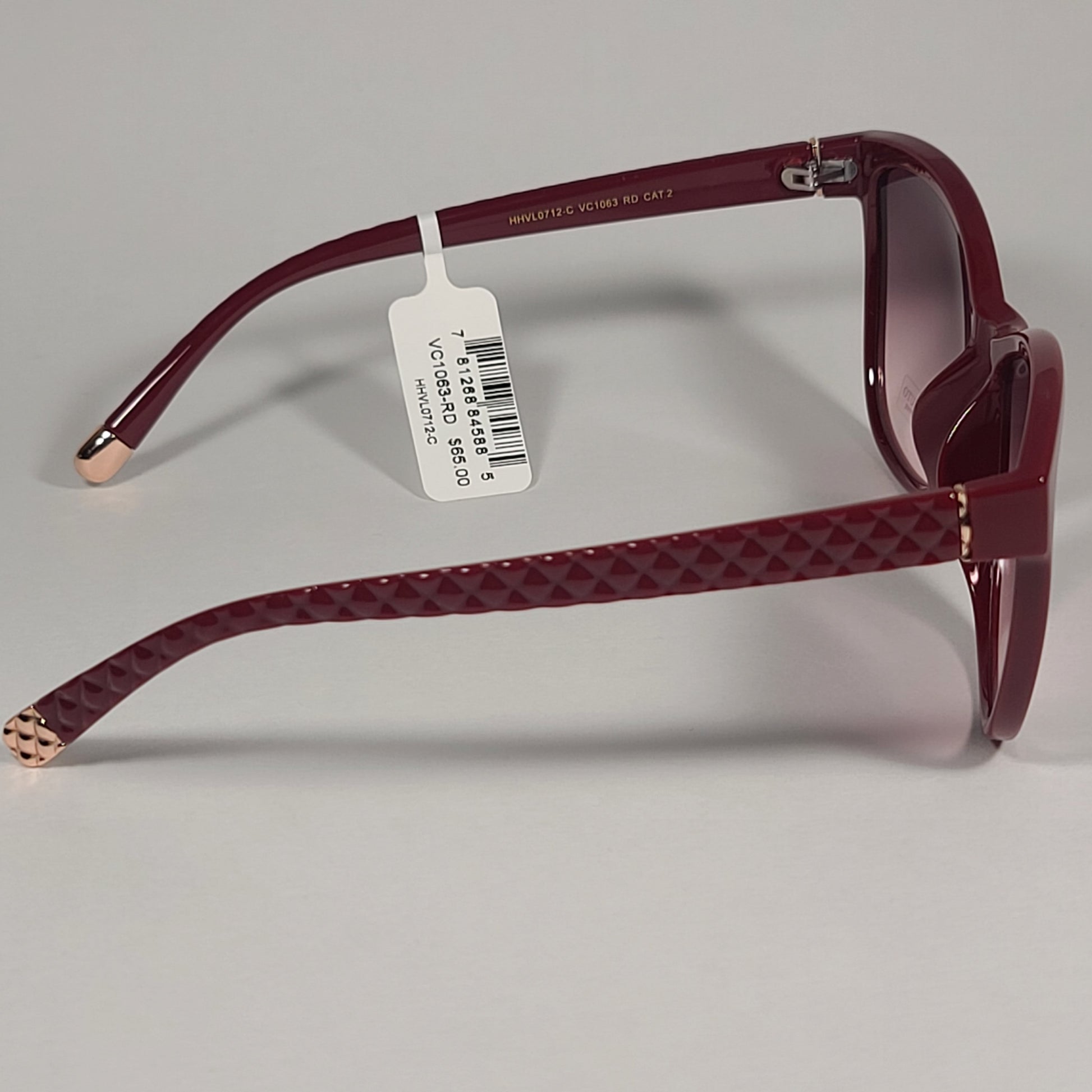 Vince Camuto VC1063 RD Cat Eye Sunglasses Red Frame Pink Gradient Lens - Sunglasses