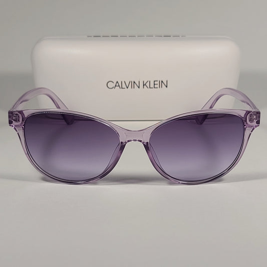 Calvin Klein Cat Eye Sunglasses CK20517S 551 Crystal Lilac Frame Purple Gradient Lens - Sunglasses