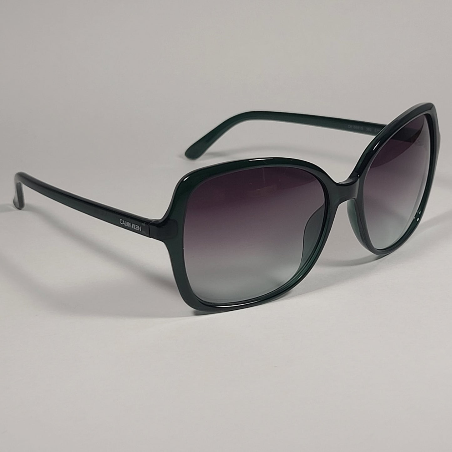Calvin Klein Butterfly Sunglasses CK19561S 360 Green Frame Smoke Gradient Lens - Sunglasses