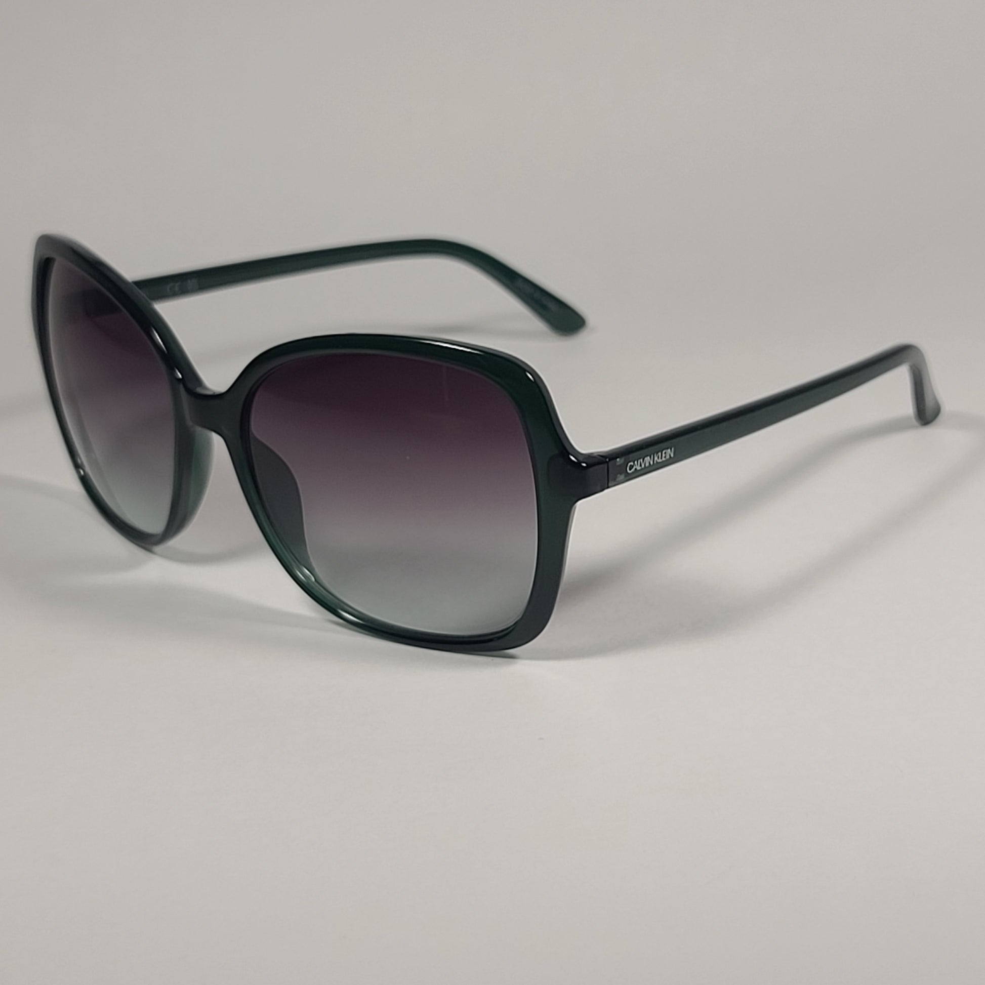 Calvin Klein Butterfly Sunglasses CK19561S 360 Green Frame Smoke Gradient Lens - Sunglasses