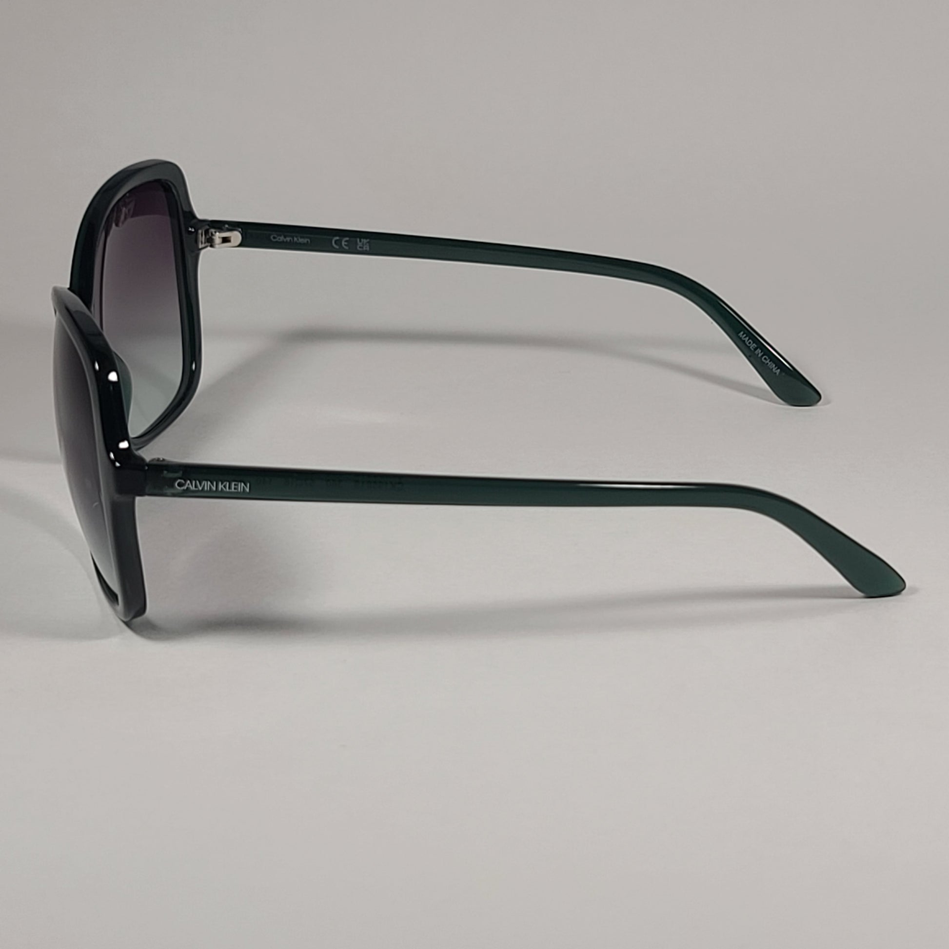 Calvin Klein Butterfly Sunglasses CK19561S 360 Green Frame Smoke Gradient Lens - Sunglasses