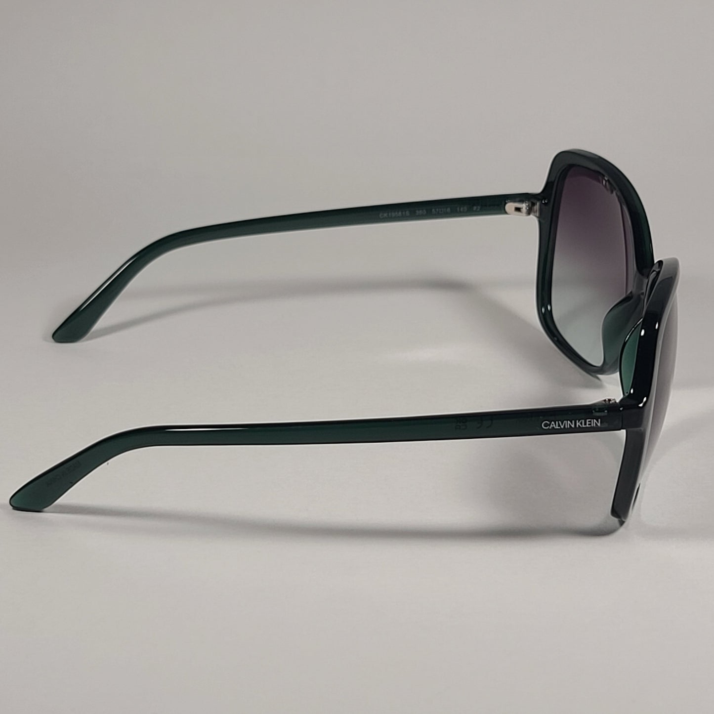 Calvin Klein Butterfly Sunglasses CK19561S 360 Green Frame Smoke Gradient Lens - Sunglasses