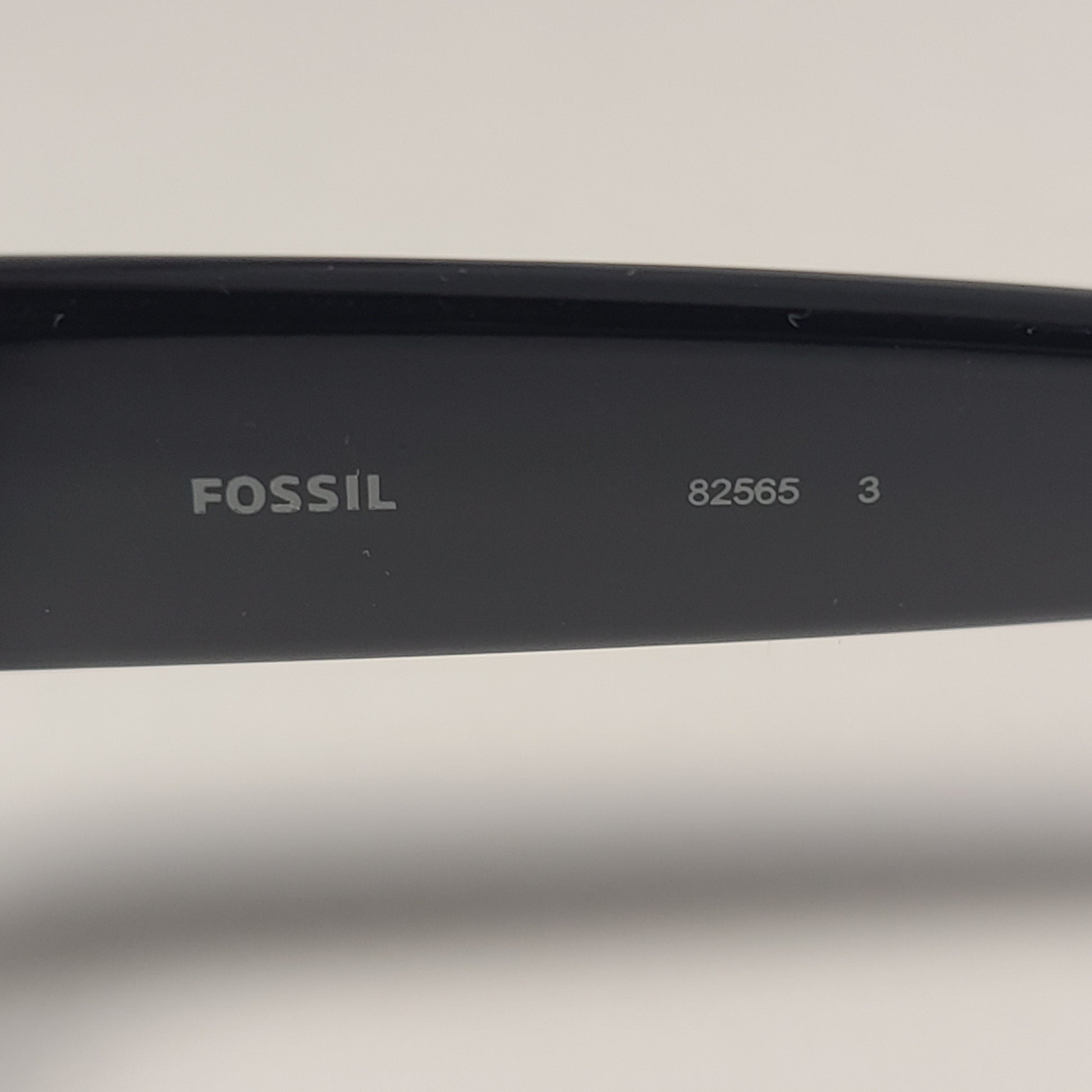 Fossil FW17 Square Sunglasses Shiny Black Frame Smoke Gradient Lens - Sunglasses