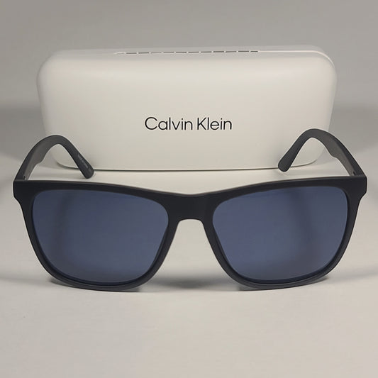 Calvin Klein CK20520S 001 Rectangular Sunglasses Matte Black Frame Gray Lens - Sunglasses