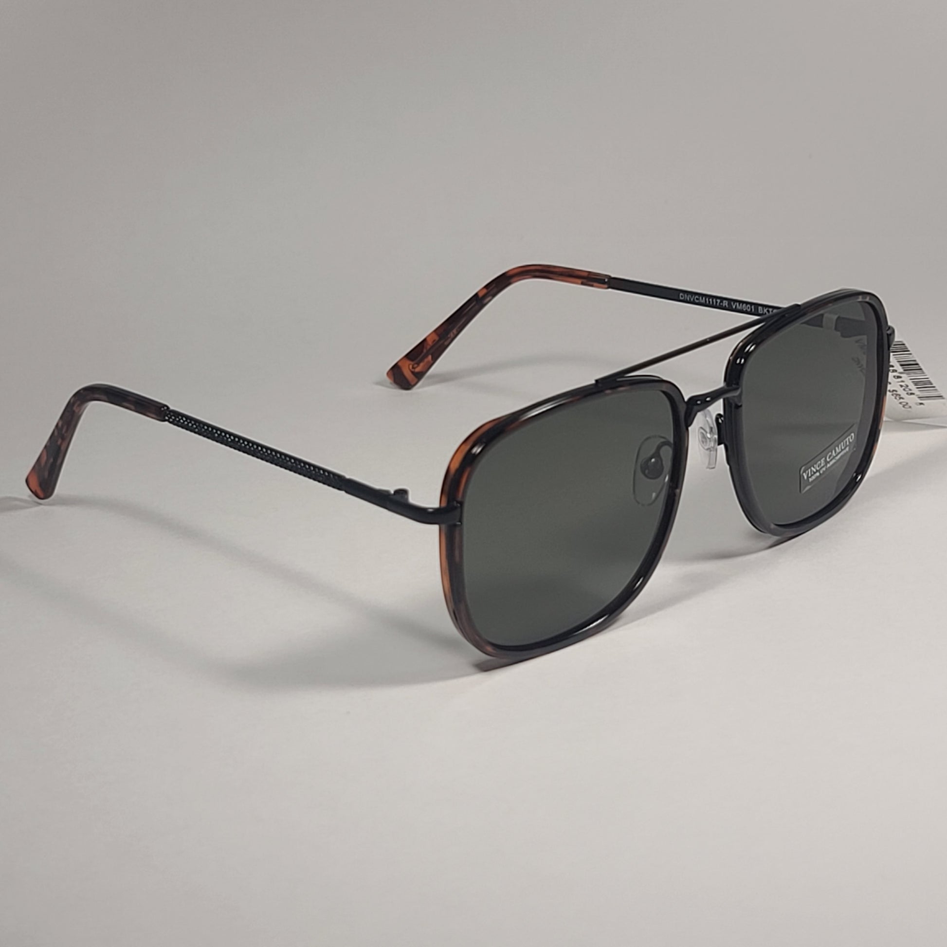 Vince Camuto VM601 BKTS Navigator Sunglasses Black Tortoise Frame Green Lens - Sunglasses
