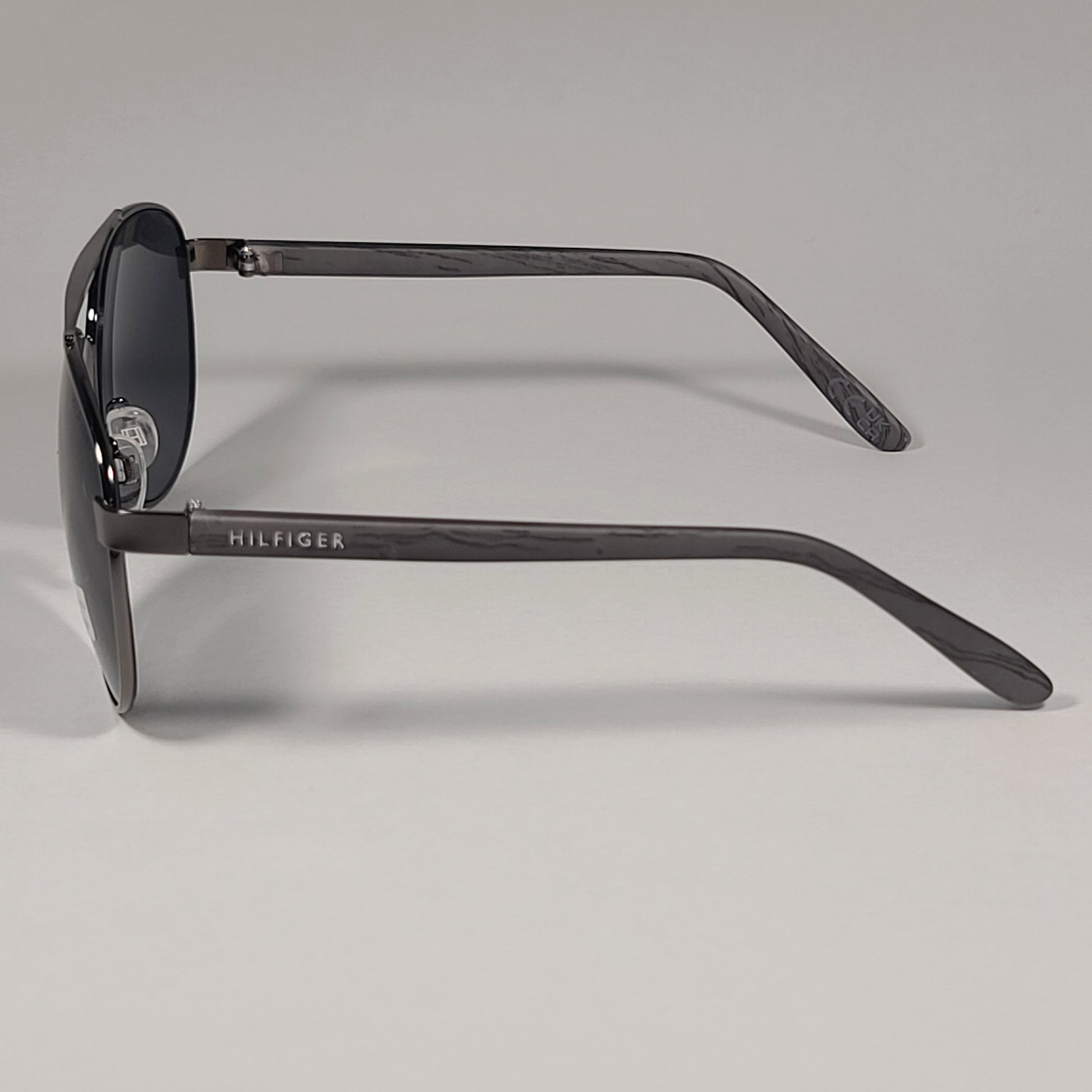 Tommy Hilfiger MM OM621 Pilot Sunglasses Gunmetal And Gray Frame Gray Lens - Sunglasses